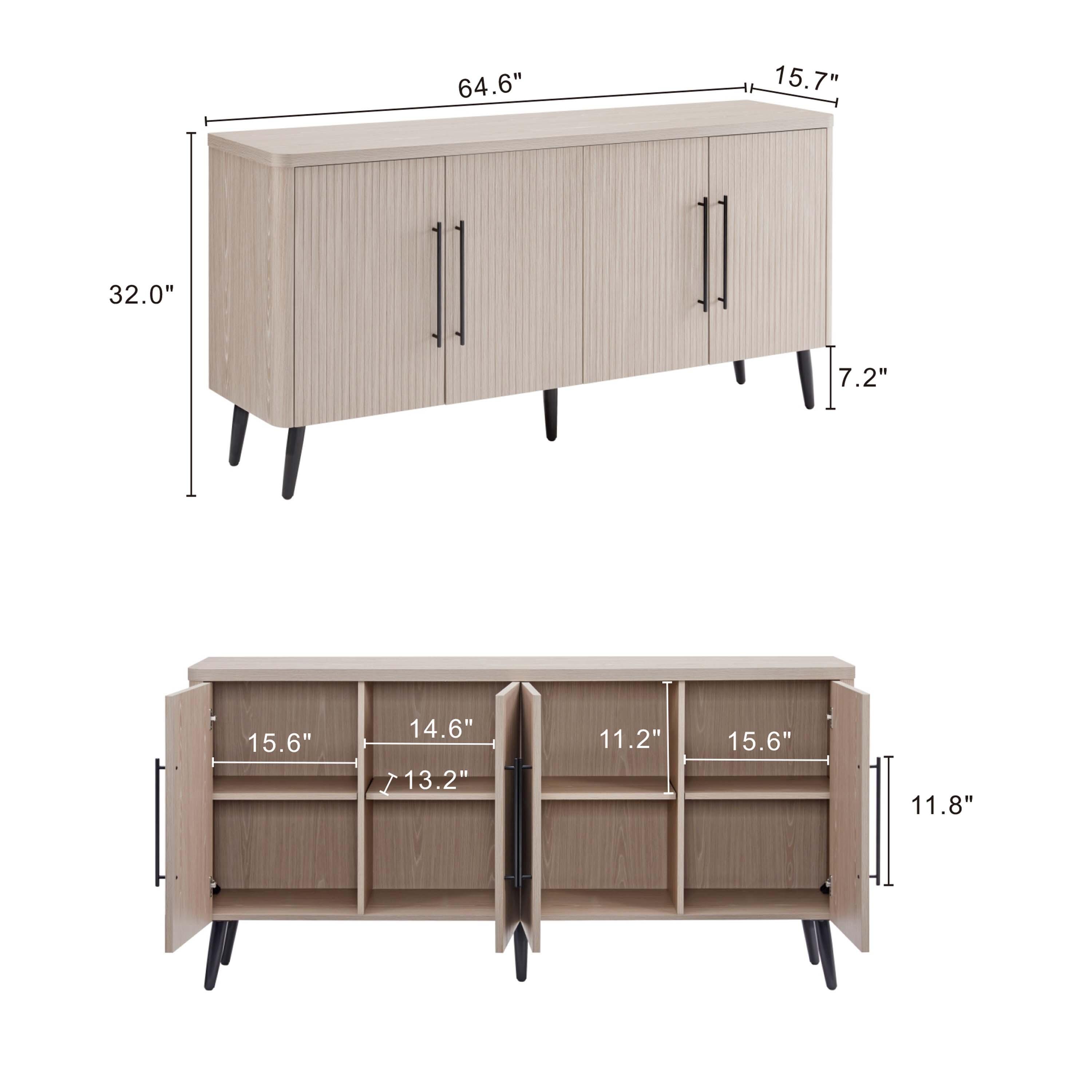 Manhattan Comfort Jodie 8-Shelf Sideboard | Ashley