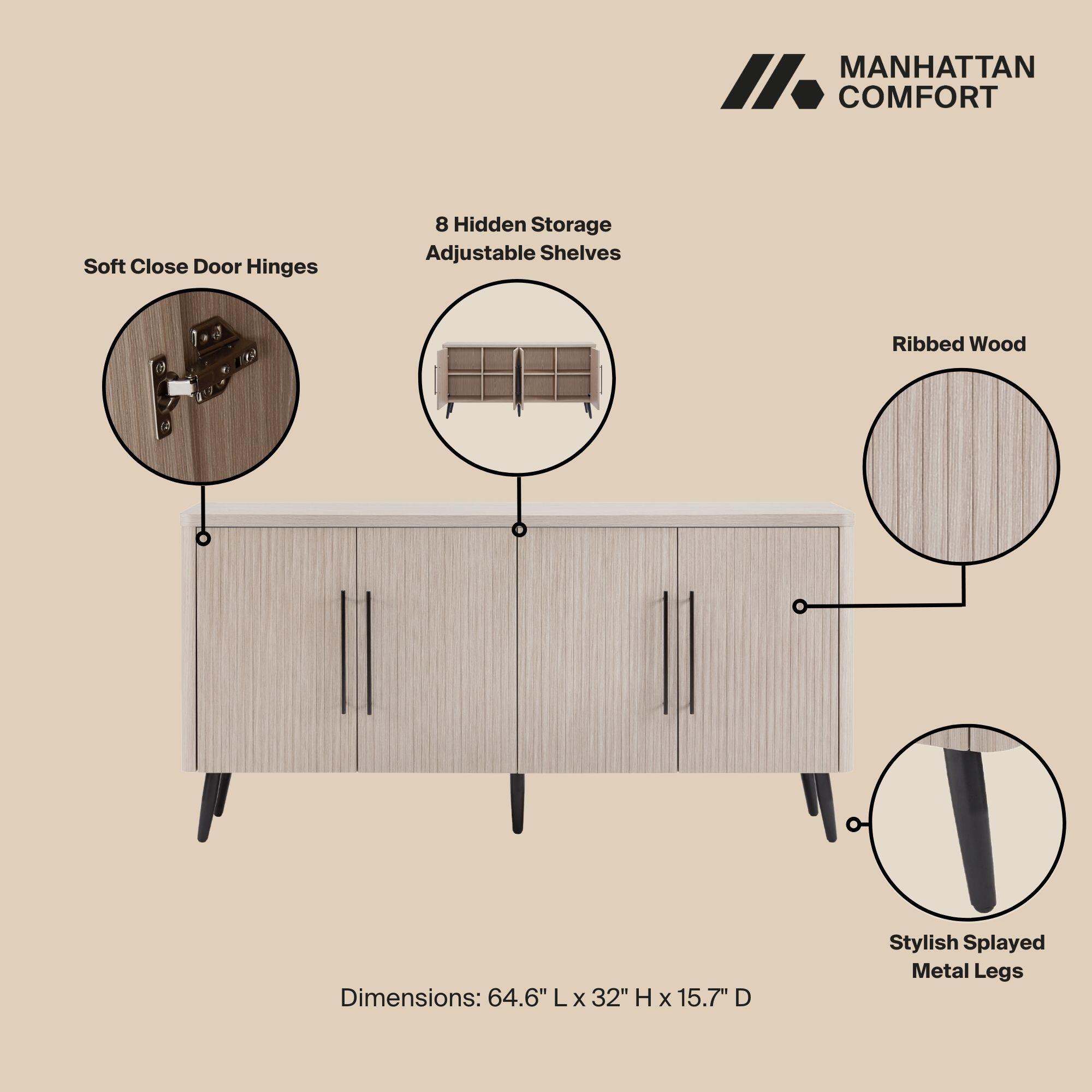 Manhattan Comfort Jodie 8-Shelf Sideboard | Ashley
