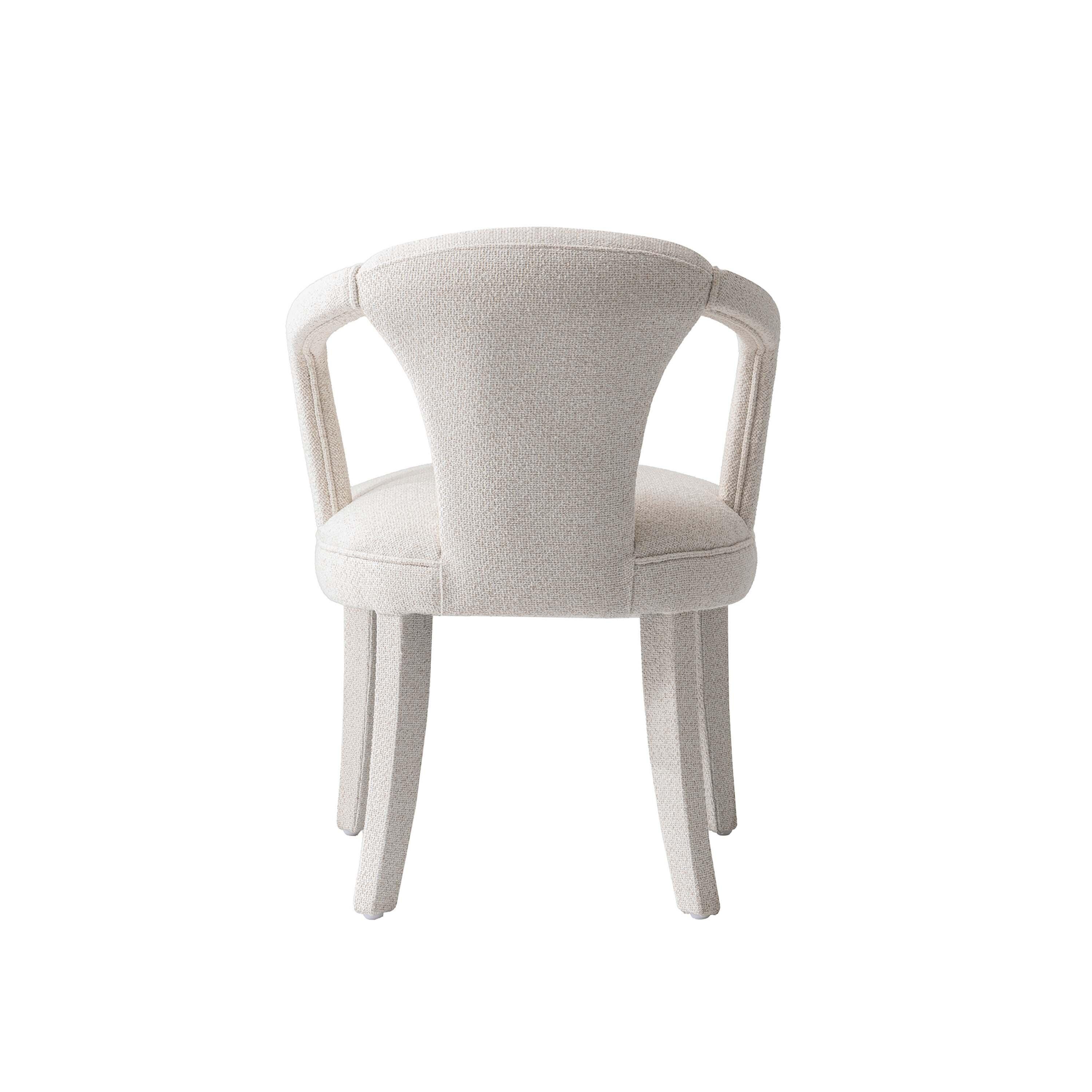 Manhattan Comfort Palmer Dining Armchair, Ivory, large