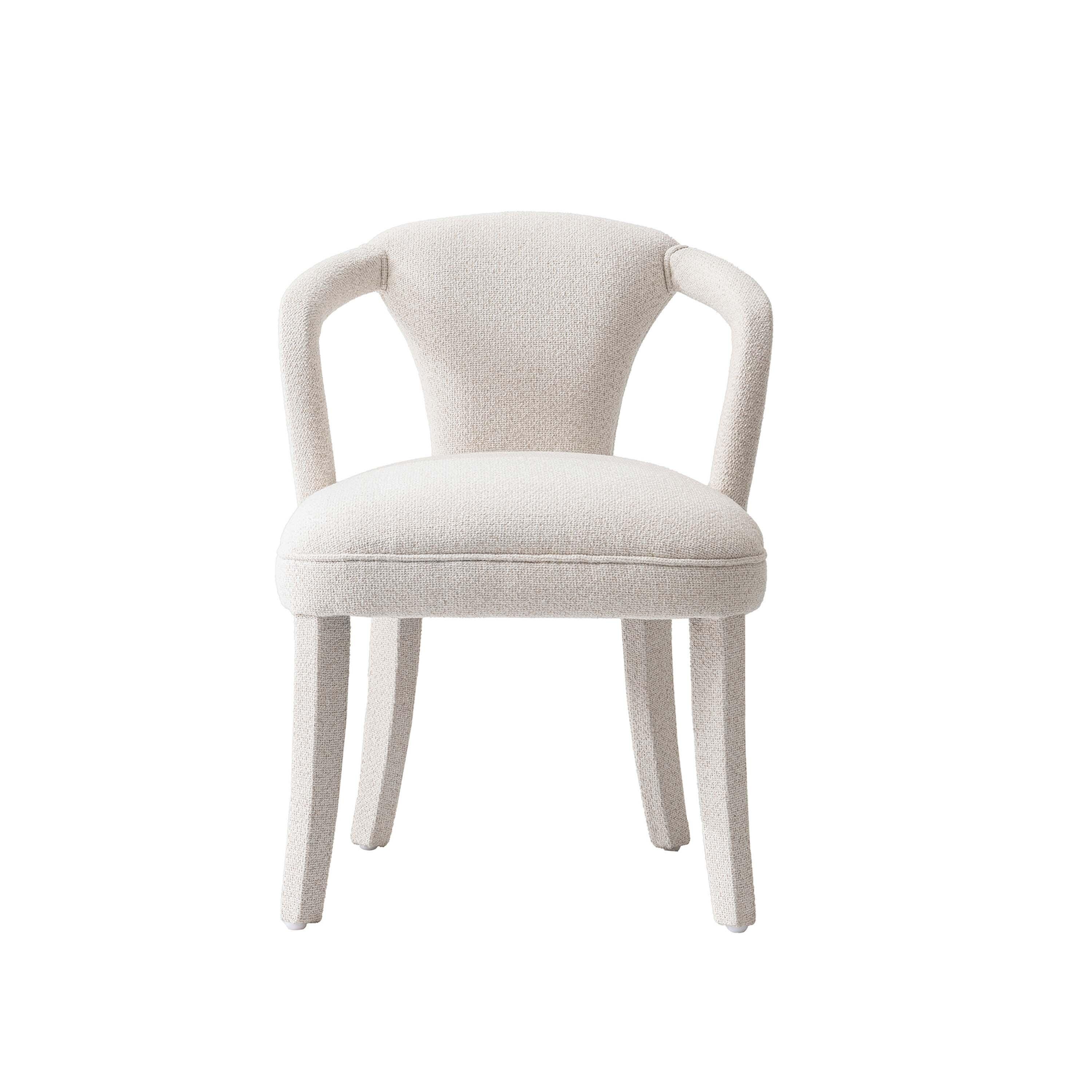 Manhattan Comfort Palmer Dining Armchair, Ivory, large