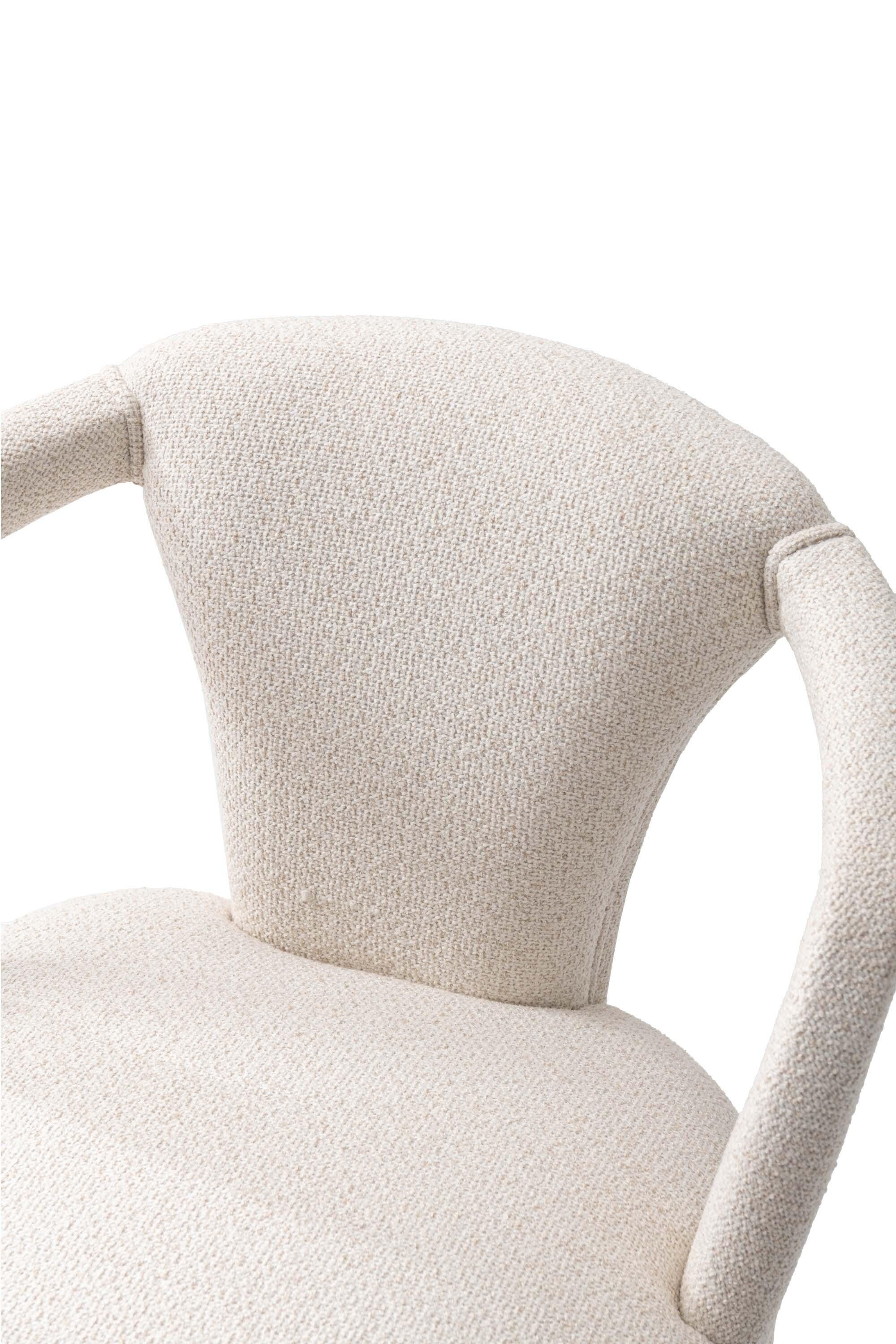 Manhattan Comfort Palmer Dining Armchair, Ivory, large