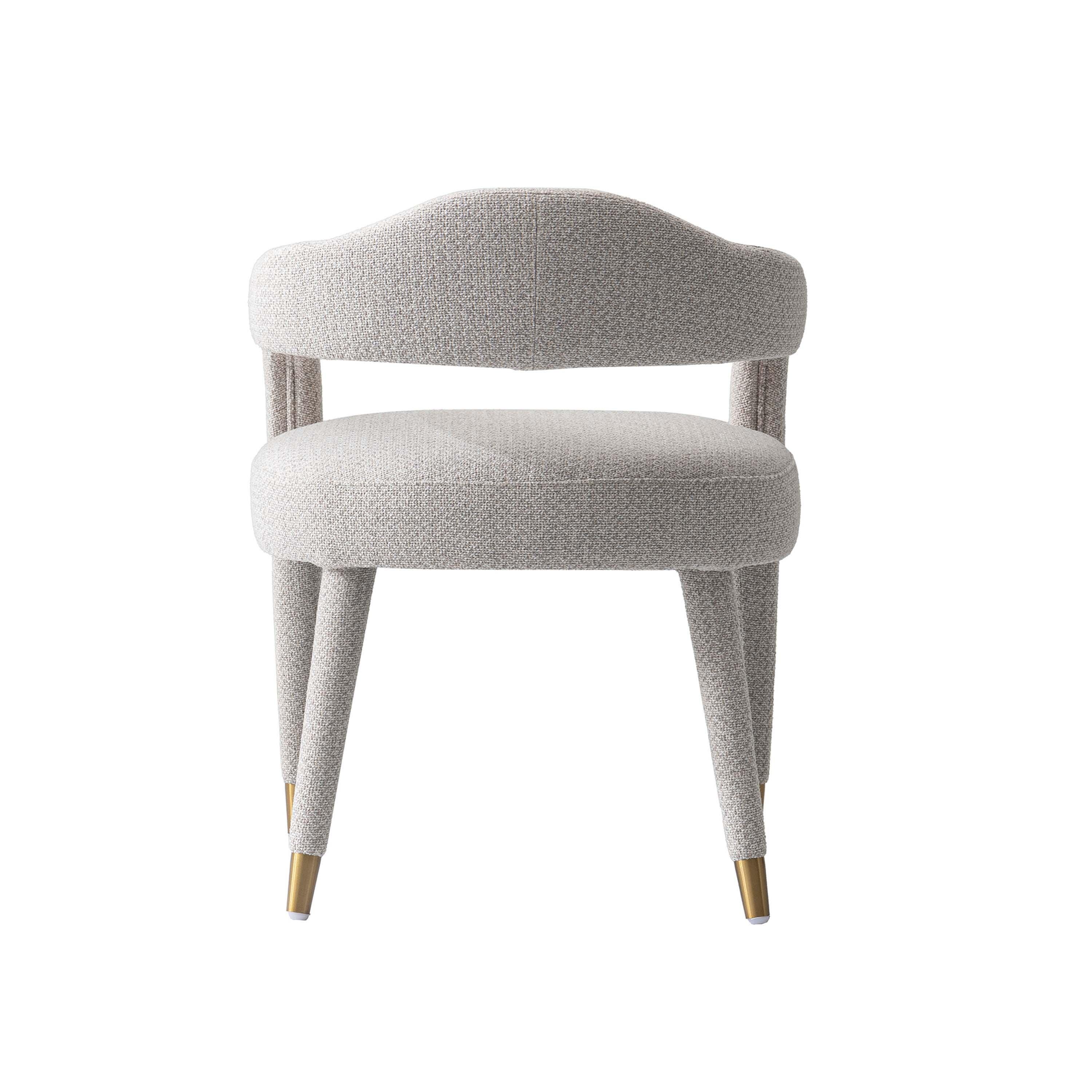 Manhattan Comfort Aspen Dining Armchair, Silver Lining, large