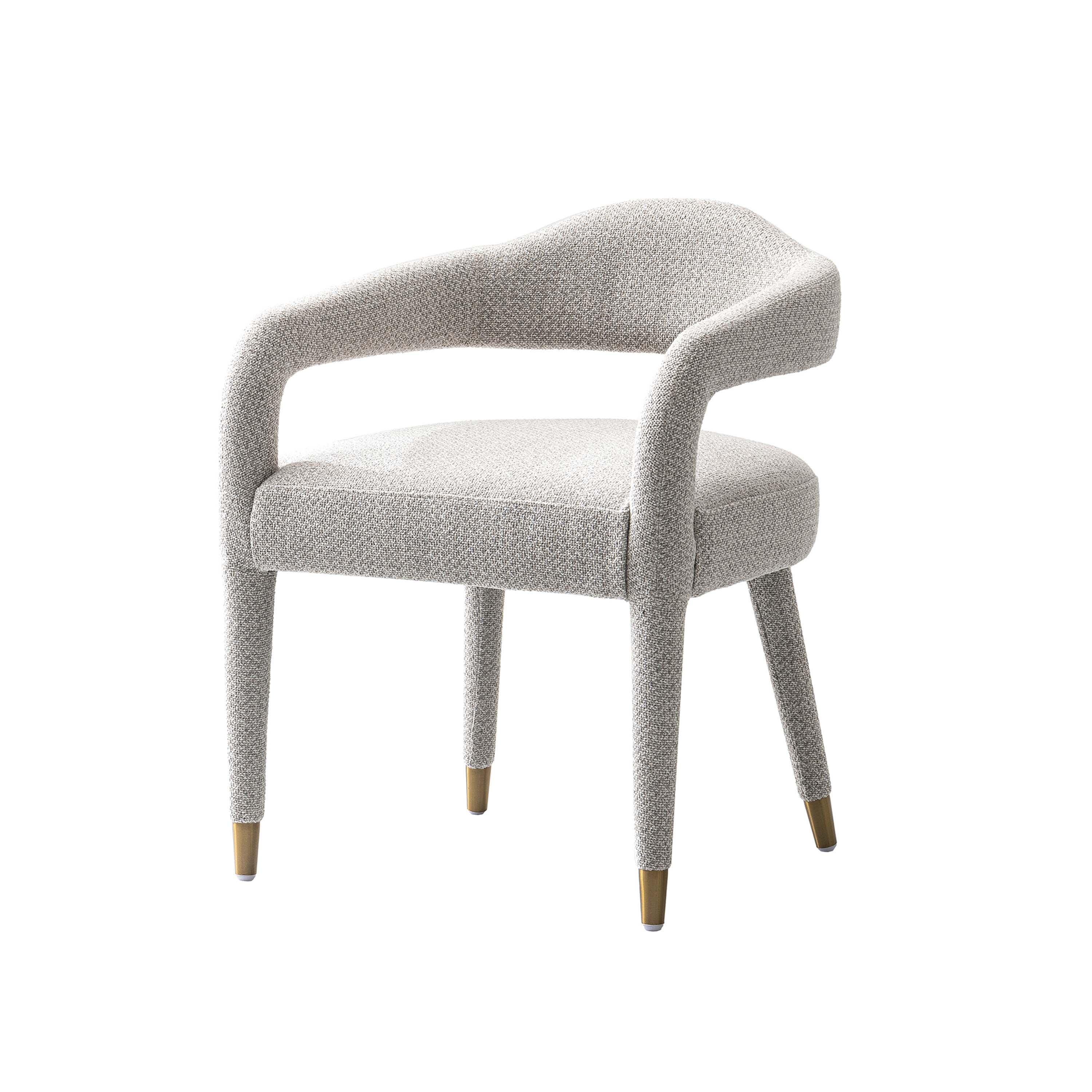 Manhattan Comfort Aspen Dining Armchair, Silver Lining, large