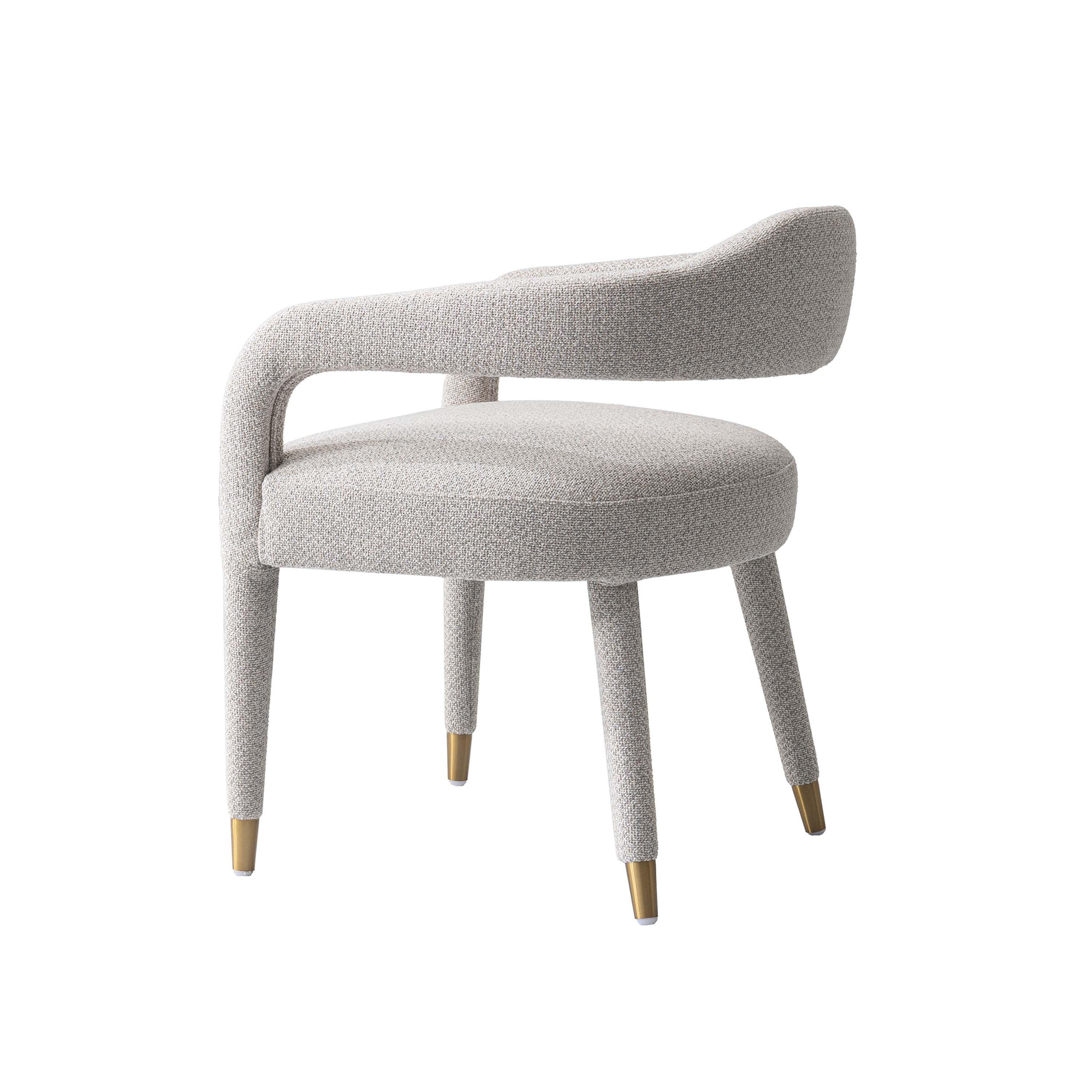 Manhattan Comfort Aspen Dining Armchair, Silver Lining, large