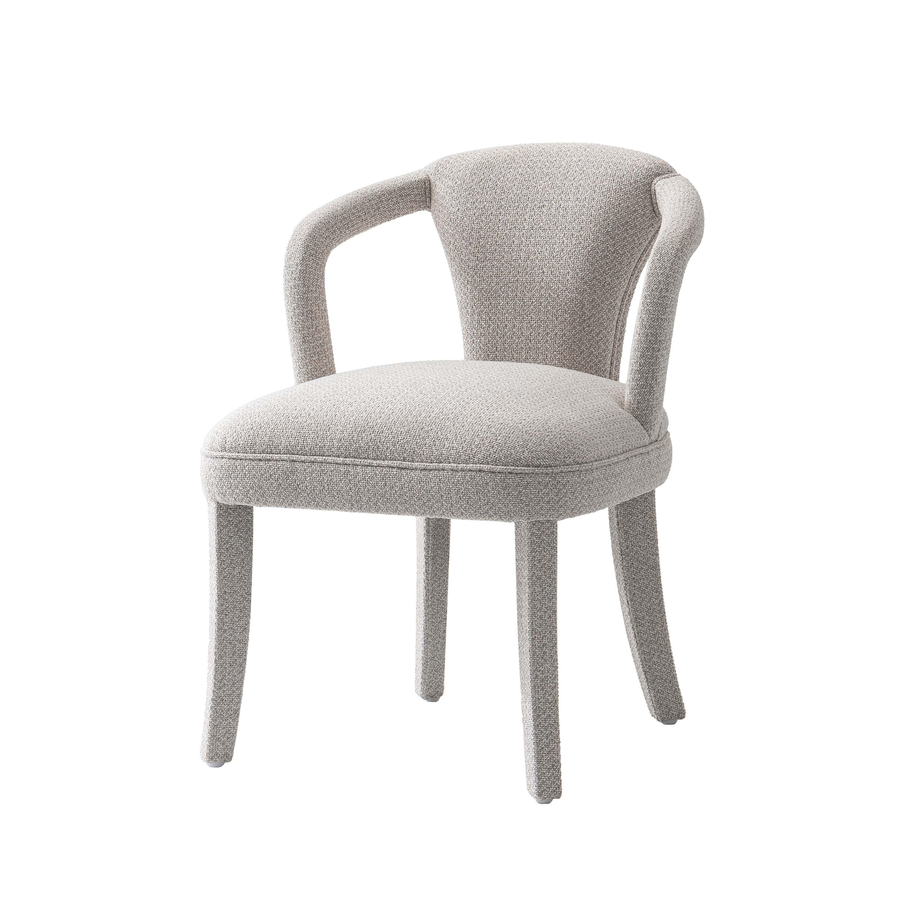 Manhattan Comfort Palmer Dining Armchair, Silver Lining, large