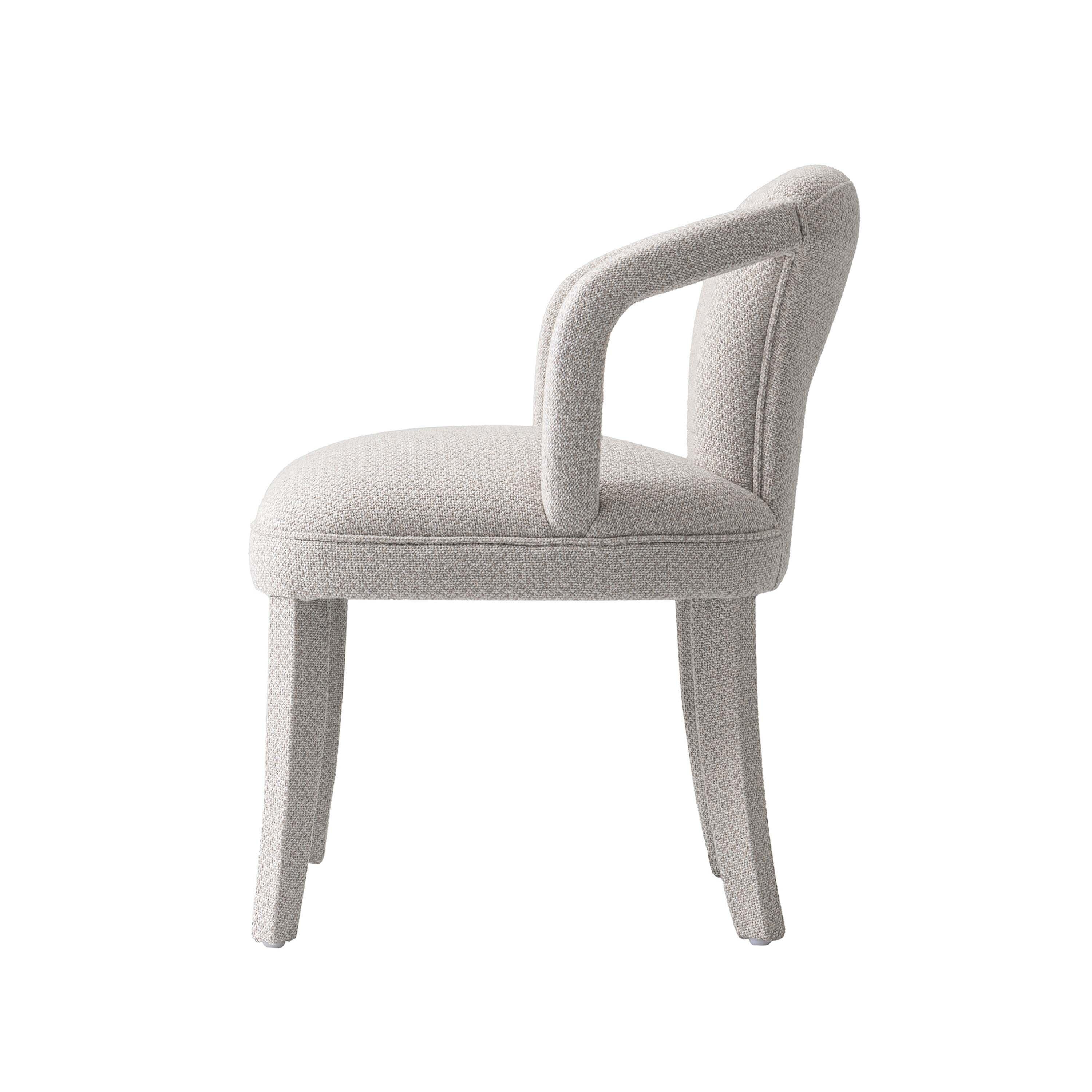 Manhattan Comfort Palmer Dining Armchair, Silver Lining, large