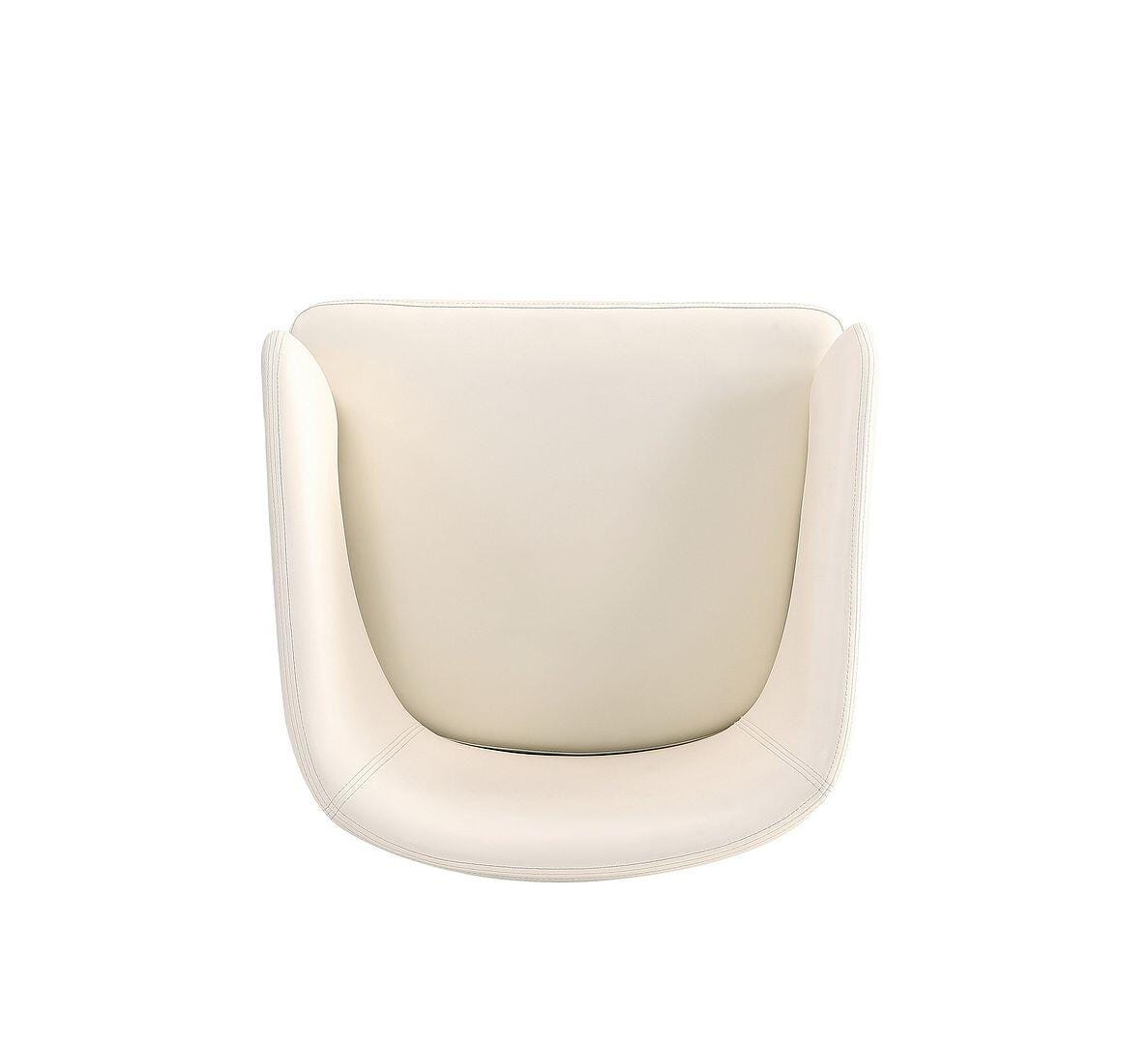 Manhattan Comfort Reeva Dining Chair, Walnut/Cream, large