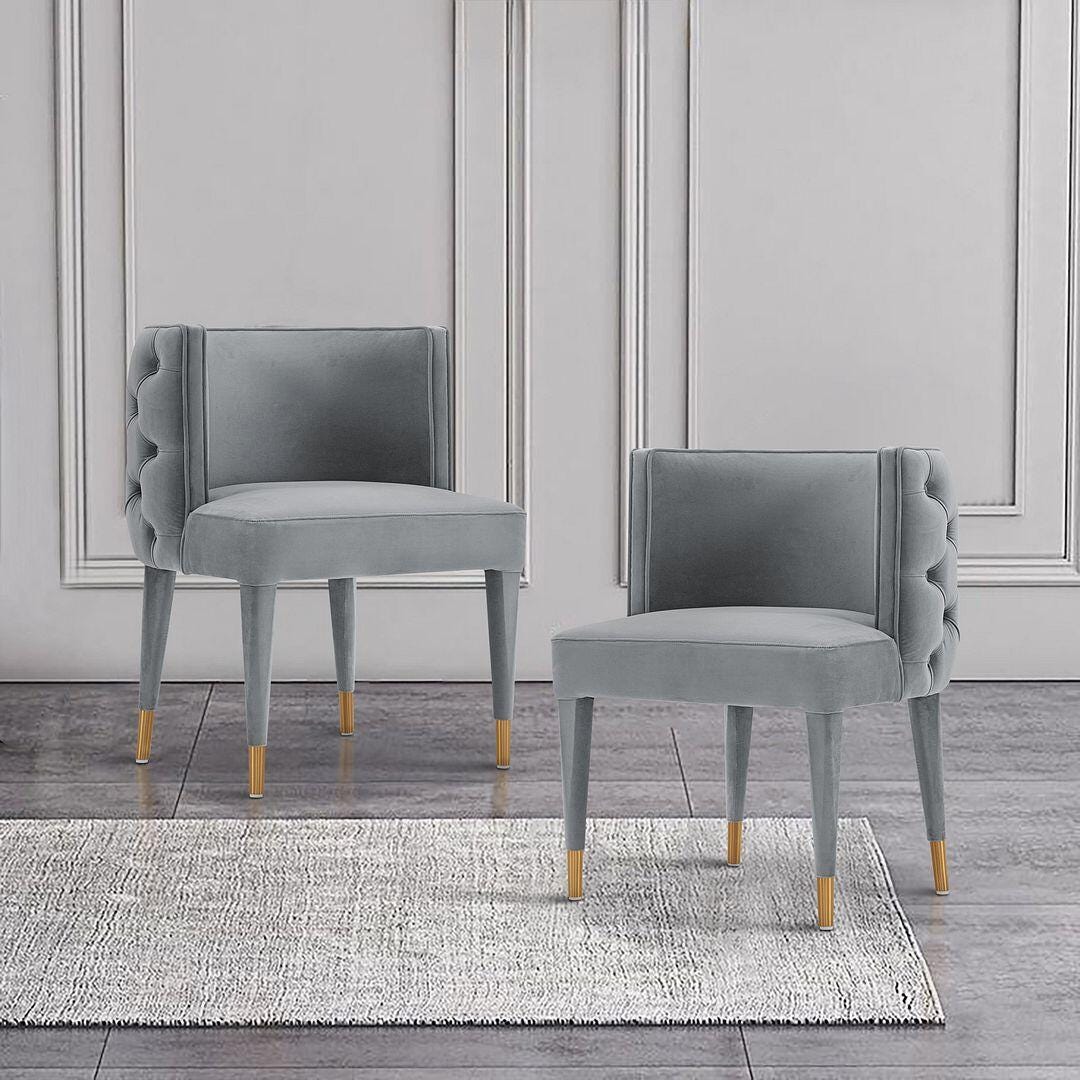 Manhattan Comfort Maya Dining Chair, Gray, rollover