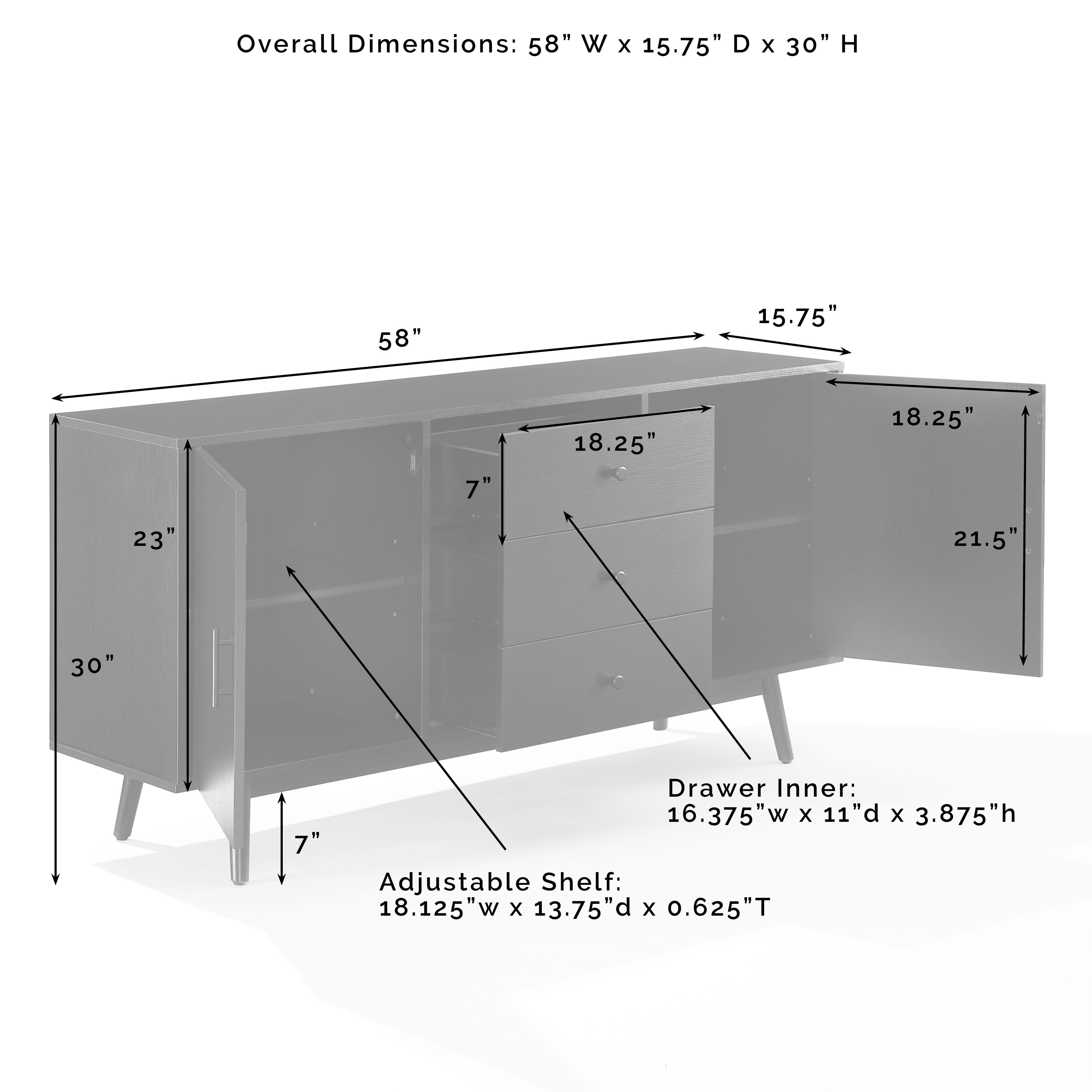 Crosley Furniture Lucas Sideboard, , large