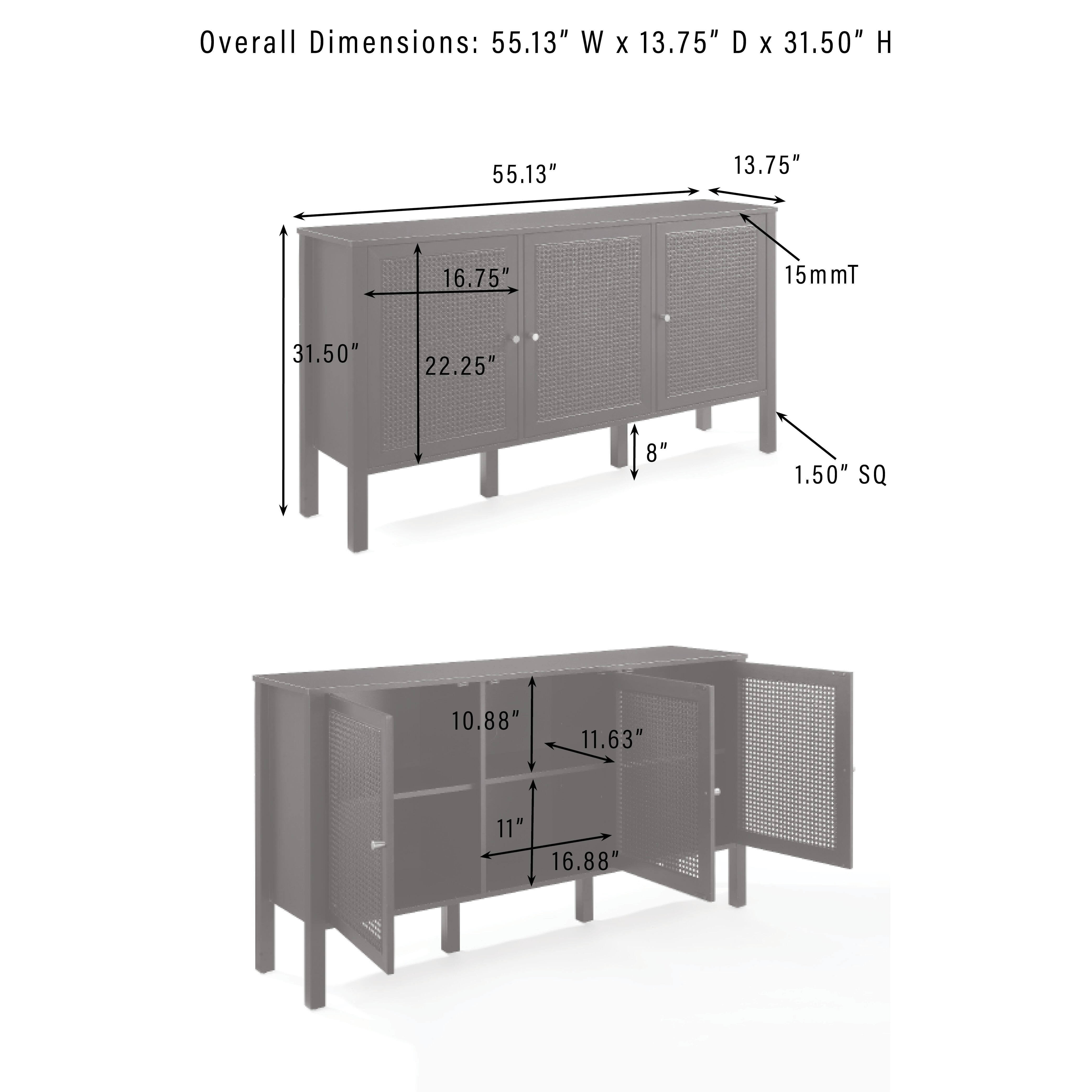 Crosley Furniture Perry Sideboard, , large