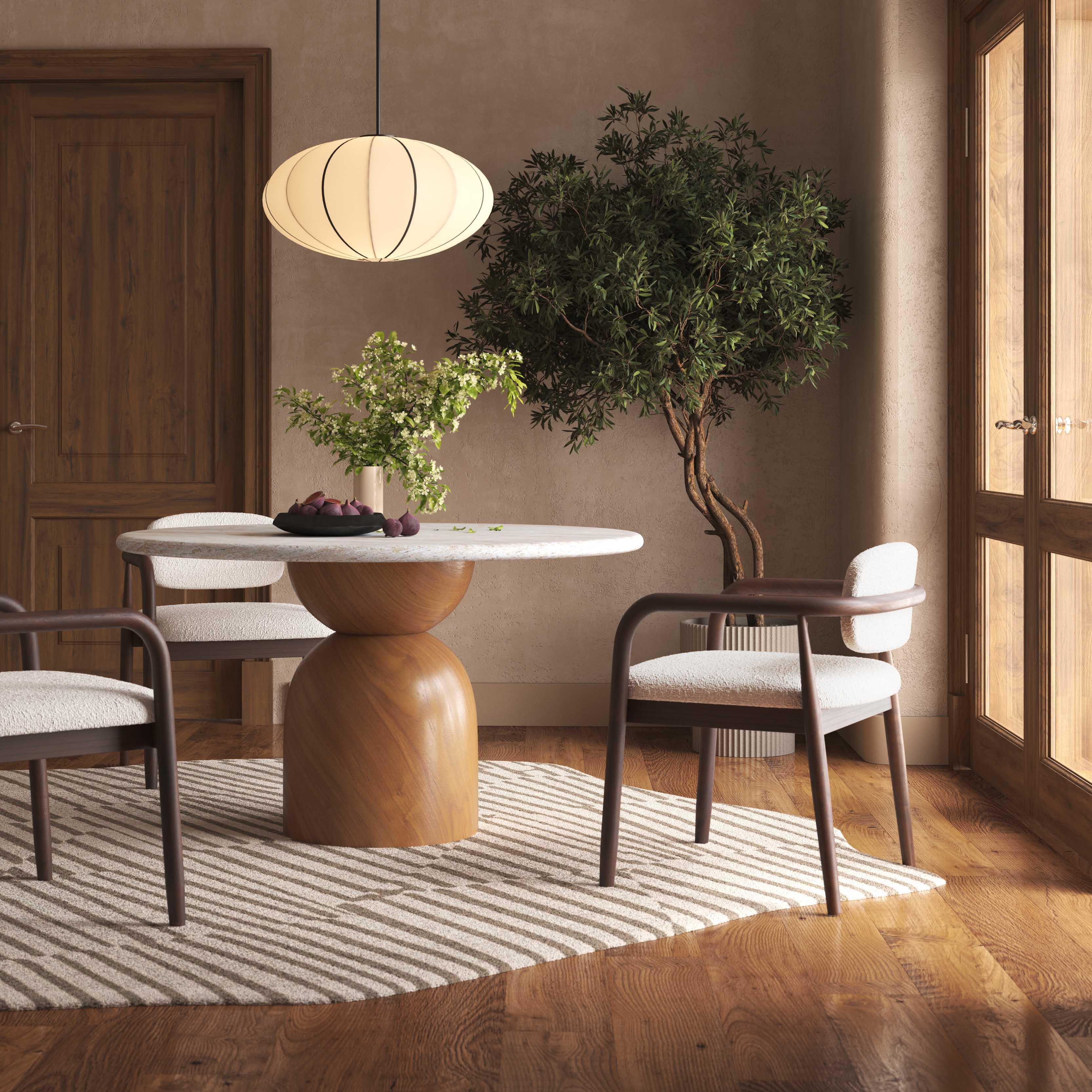 TOV Furniture Betsy Dining Chair, Cream, rollover
