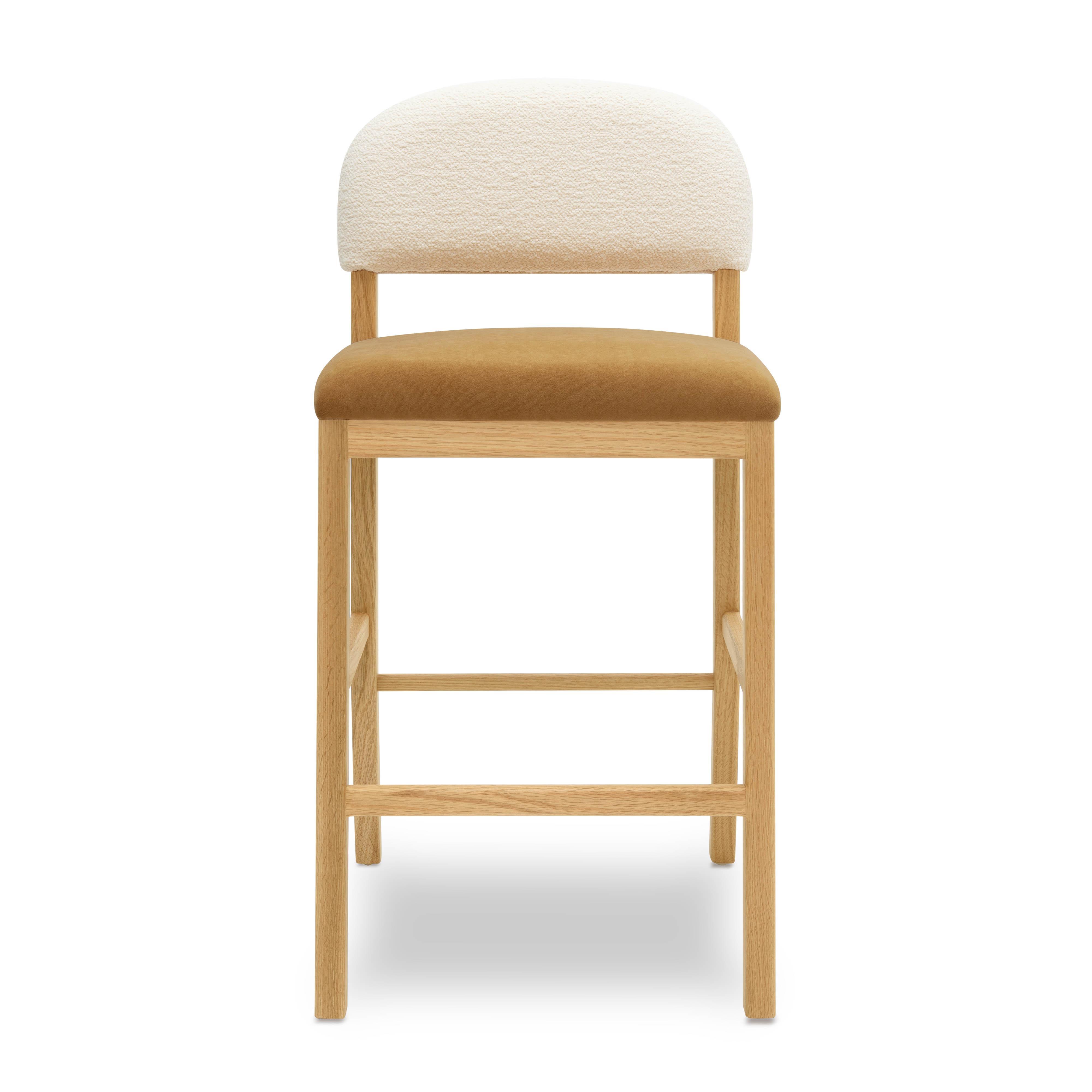 TOV Furniture Calla Counter Height Bar Stool, Cognac, large