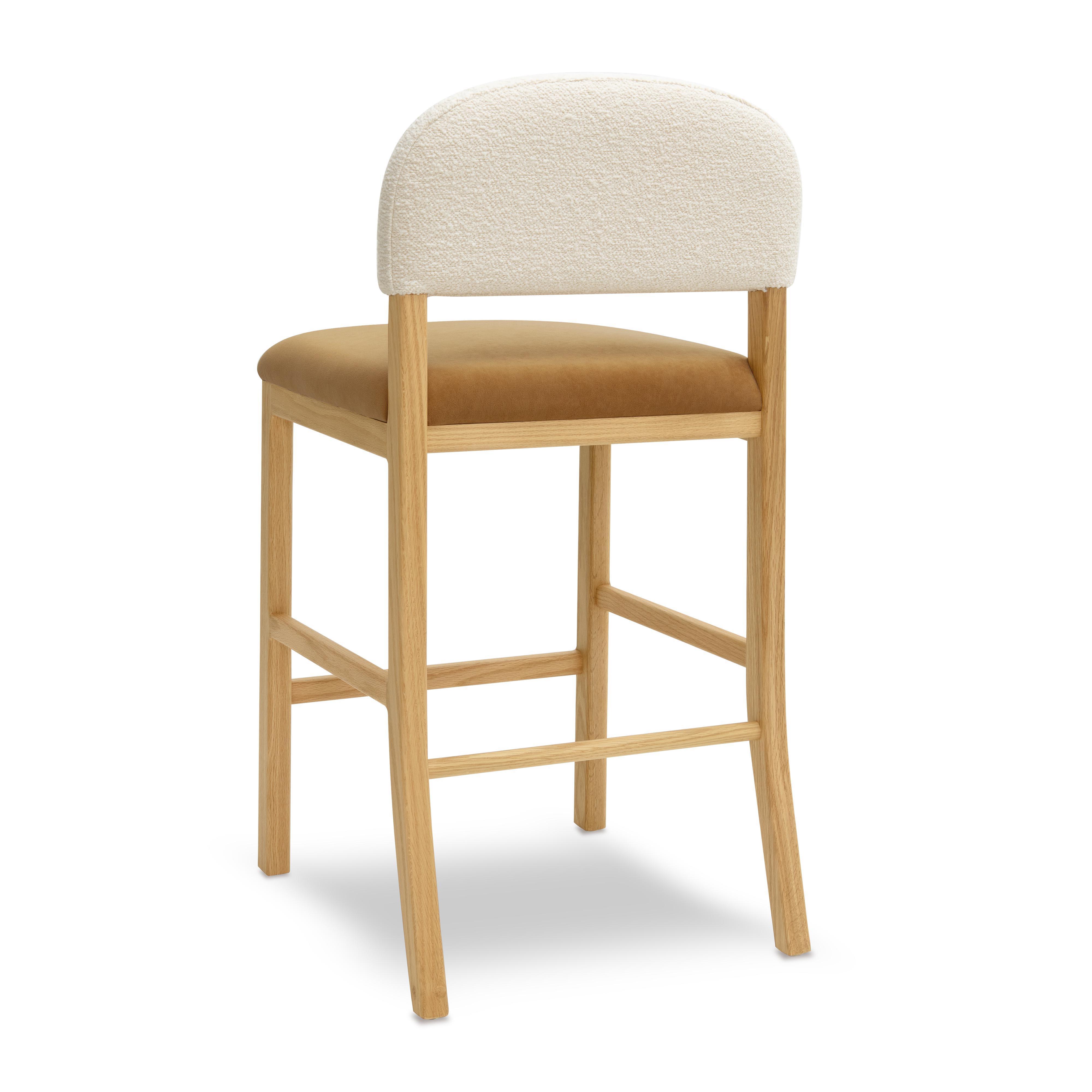 TOV Furniture Calla Counter Height Bar Stool, Cognac, large