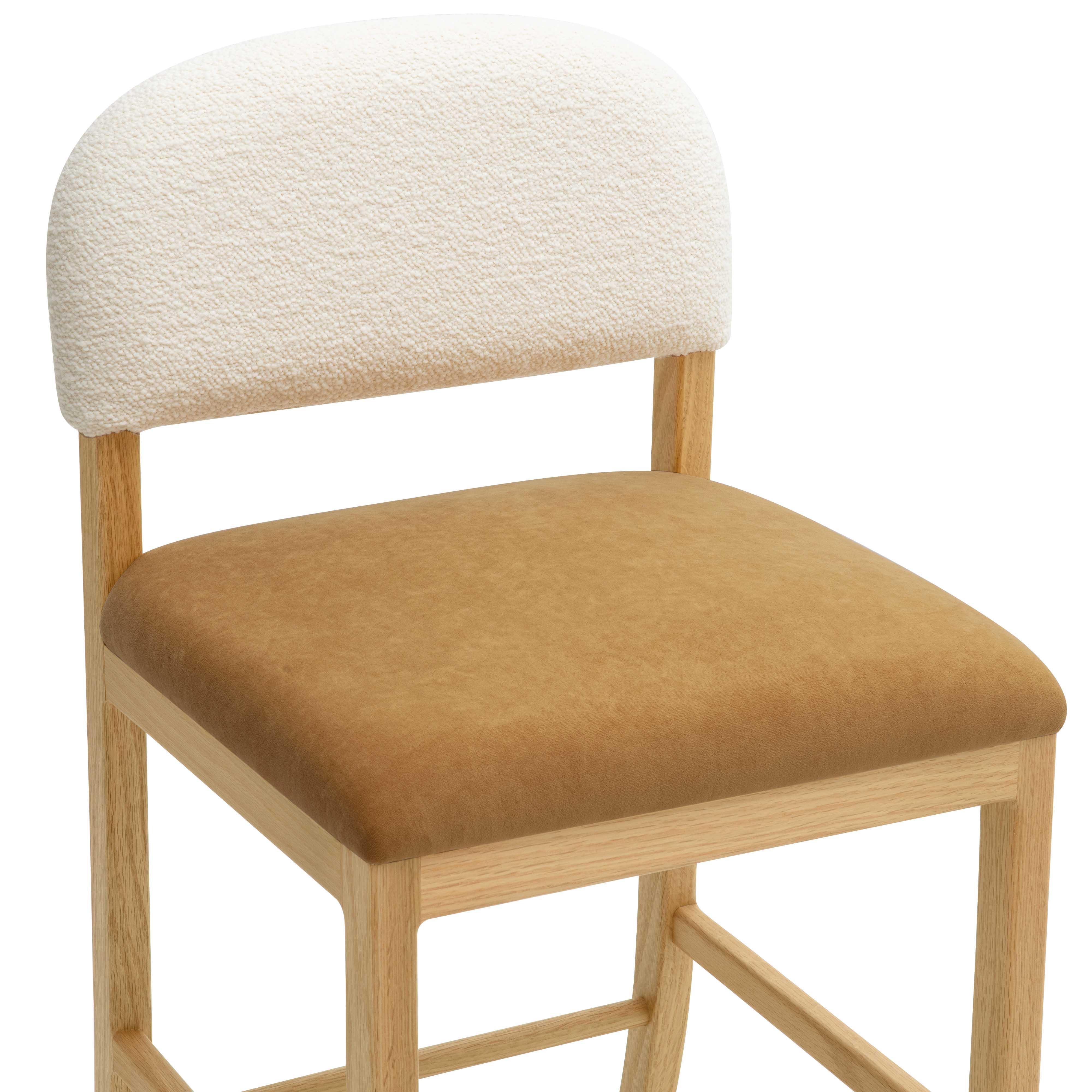 TOV Furniture Calla Counter Height Bar Stool, Cognac, large