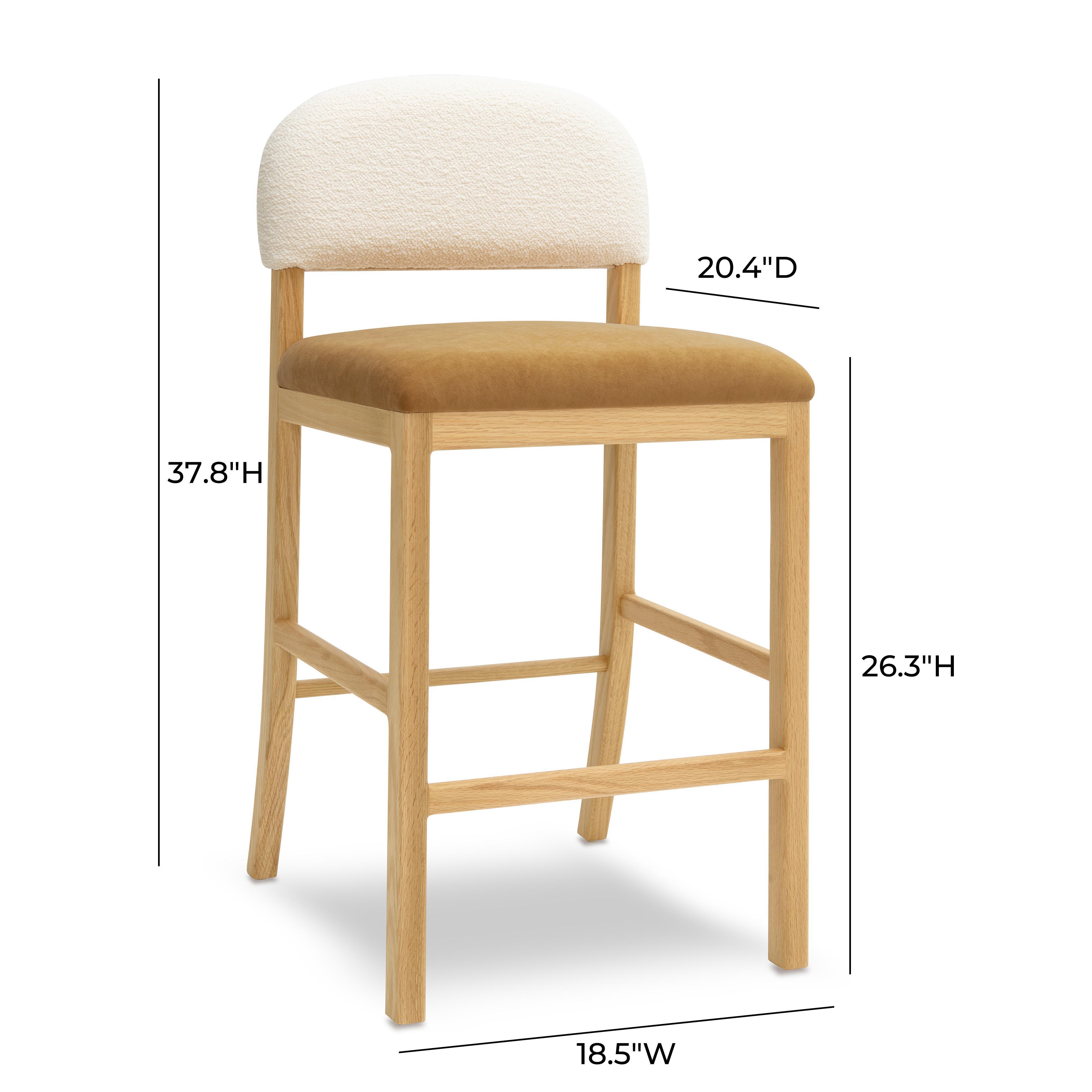 TOV Furniture Calla Counter Height Bar Stool, Cognac, large
