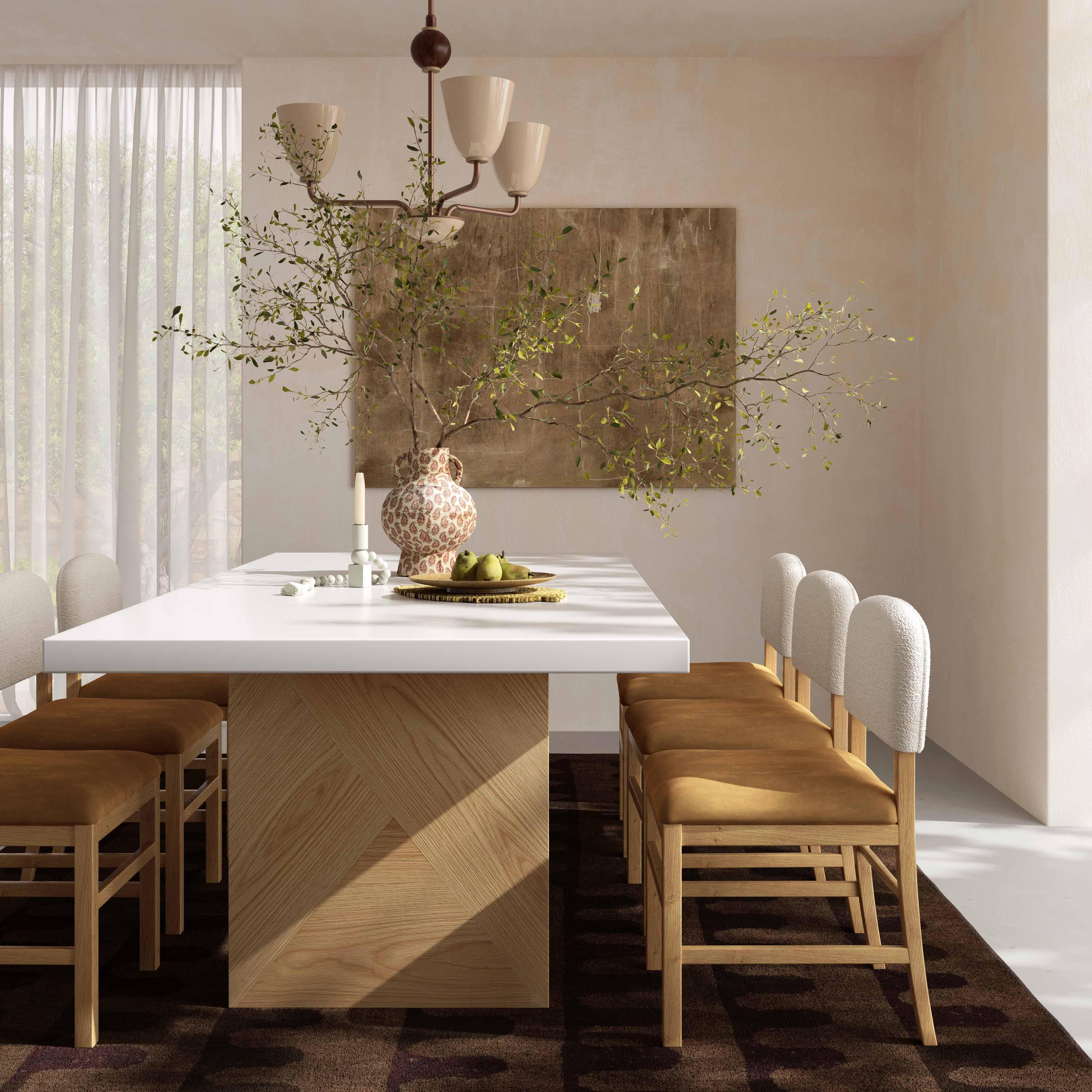 TOV Furniture Calla Dining Chair, Cognac, rollover