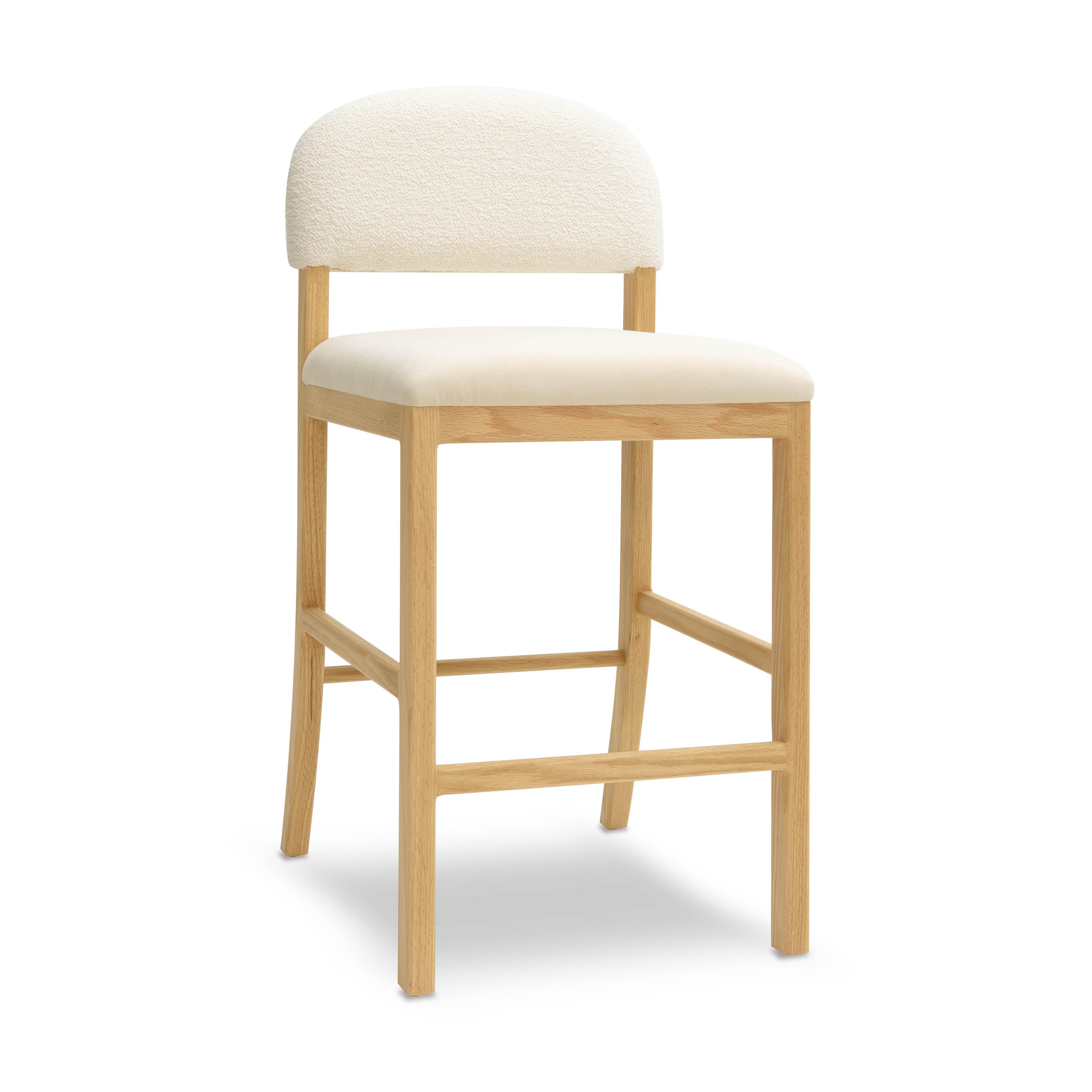 TOV Furniture Calla Counter Height Bar Stool, Cream, large