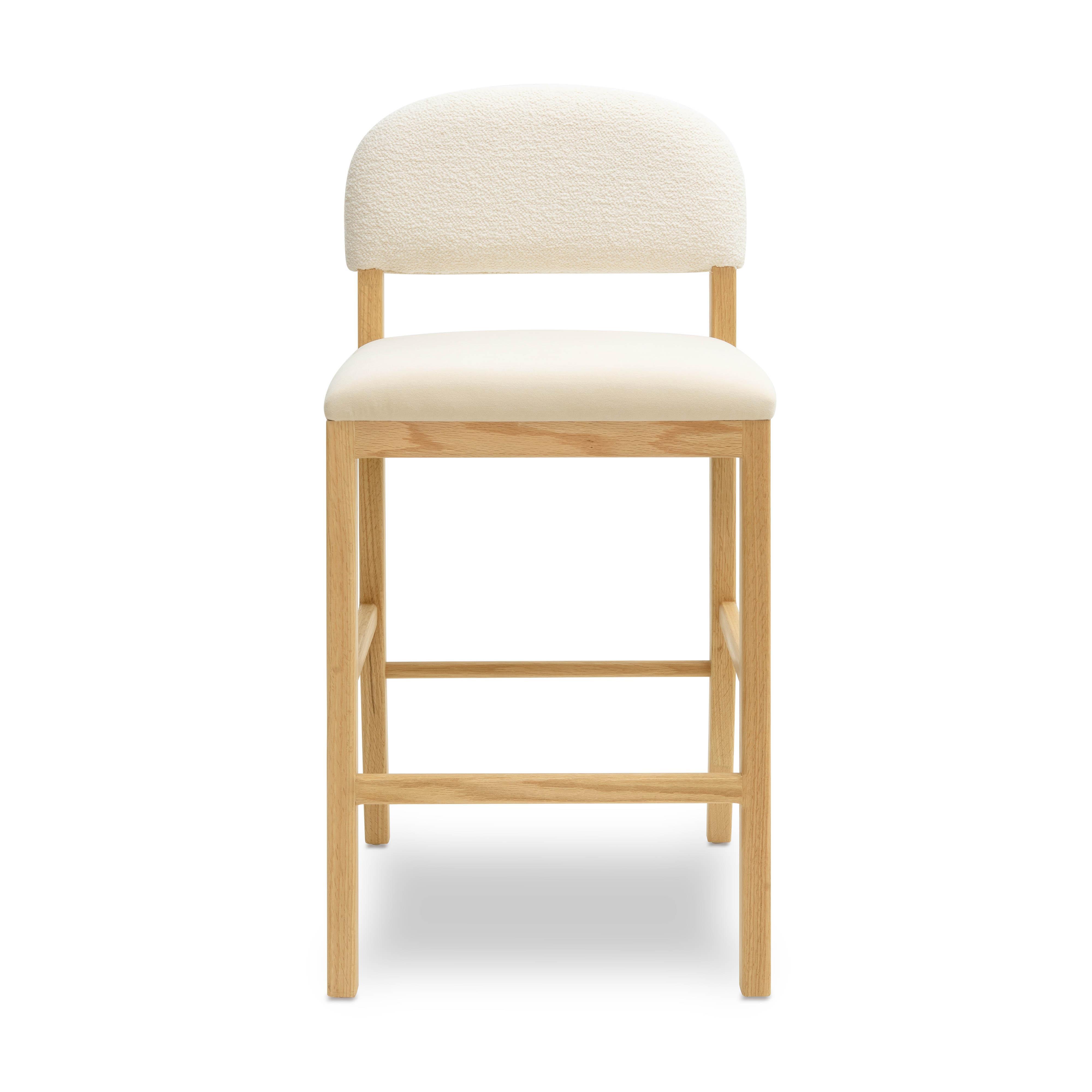 TOV Furniture Calla Counter Height Bar Stool, Cream, large