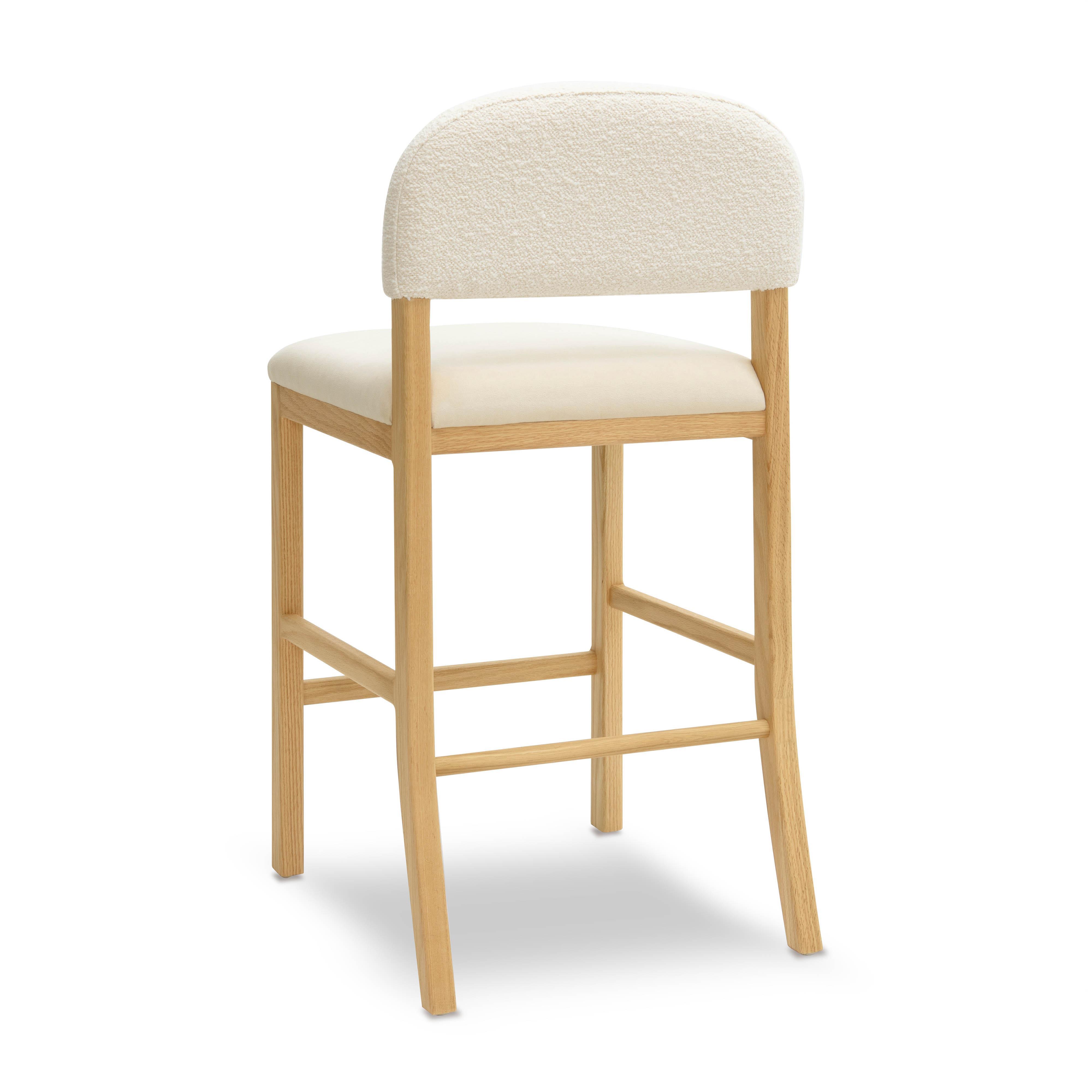 TOV Furniture Calla Counter Height Bar Stool, Cream, large