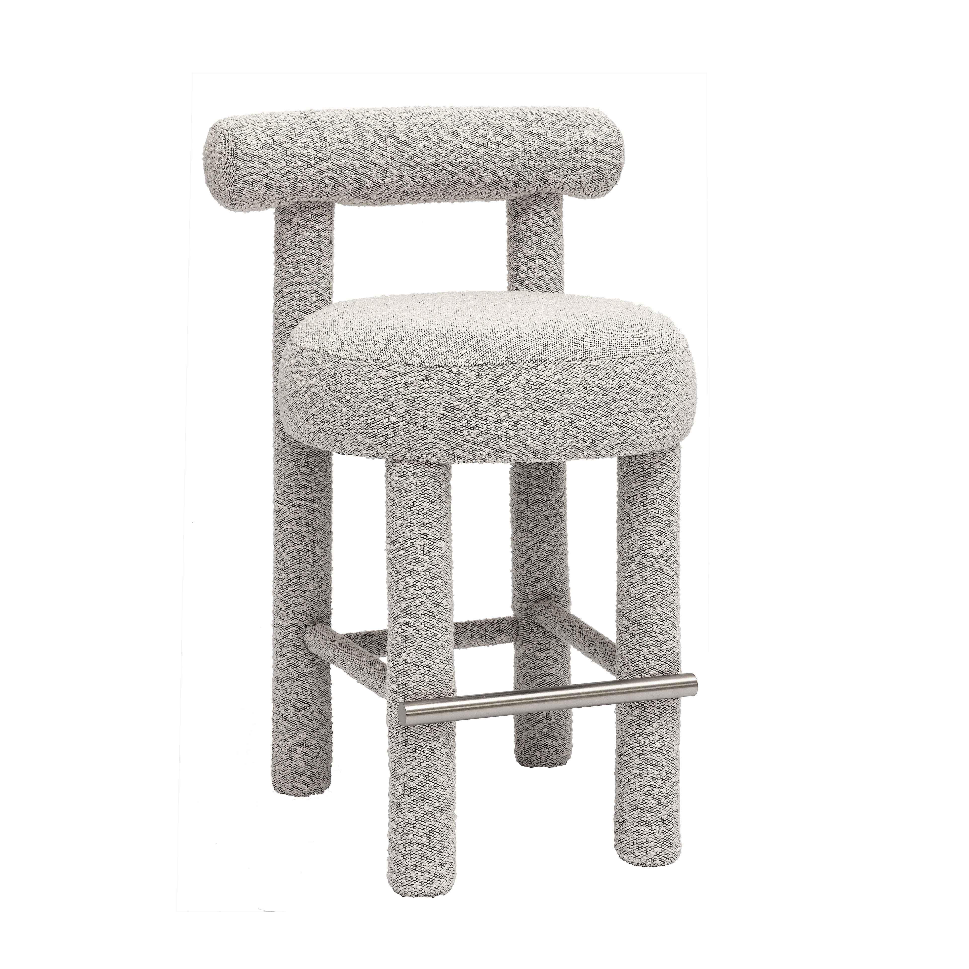 TOV Furniture Carmel Counter Height Bar Stool, Black/White, large