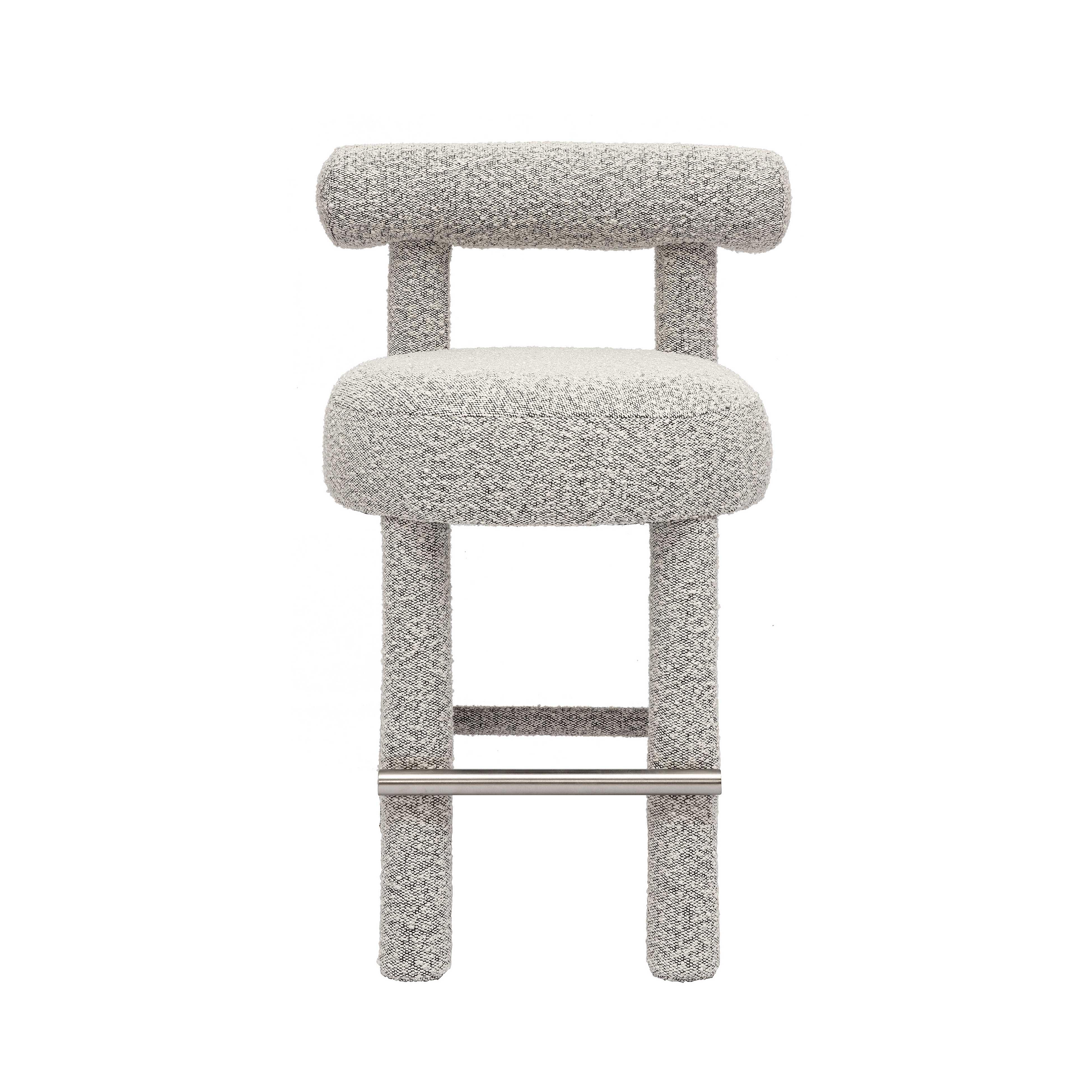 TOV Furniture Carmel Counter Height Bar Stool, Black/White, large