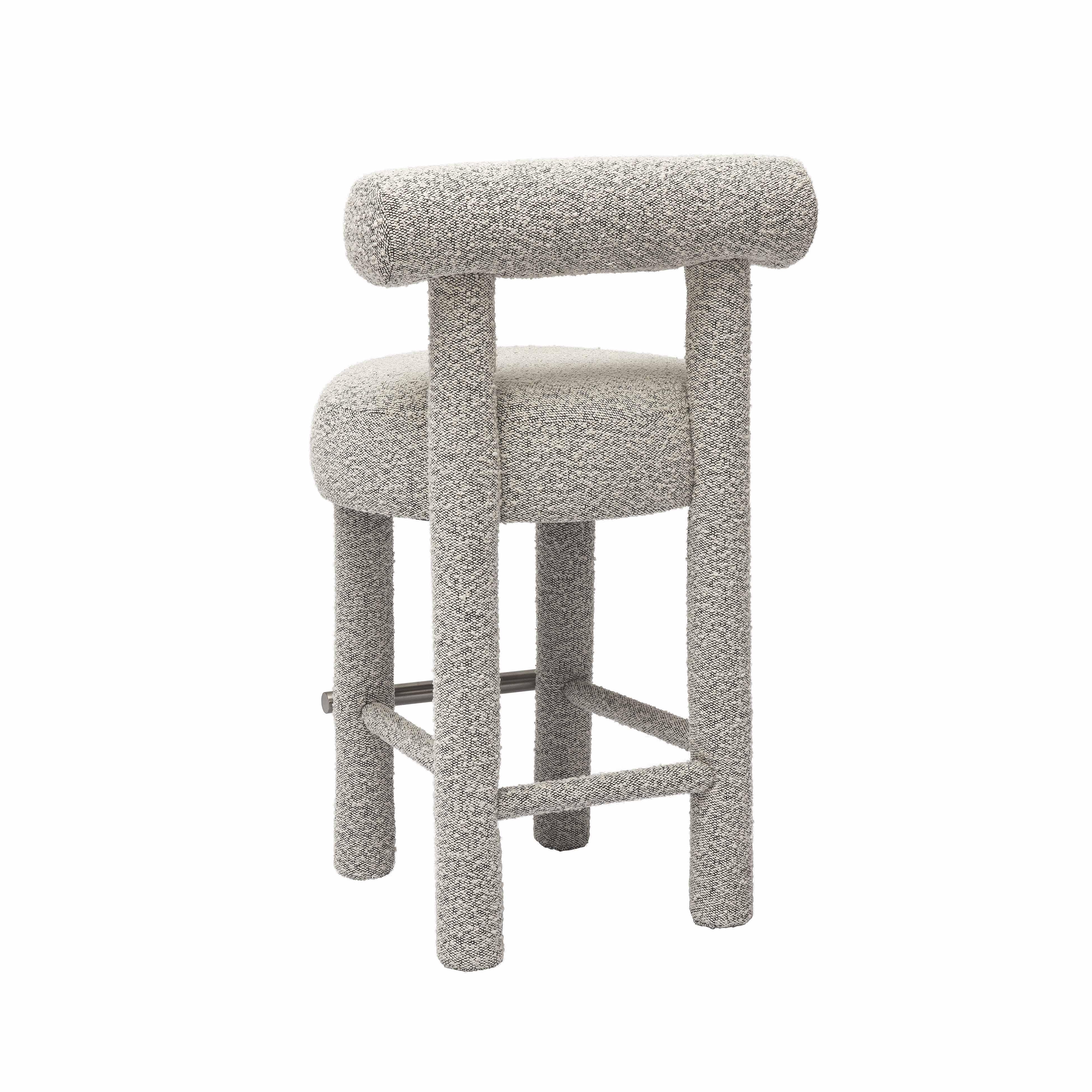 TOV Furniture Carmel Counter Height Bar Stool, Black/White, large