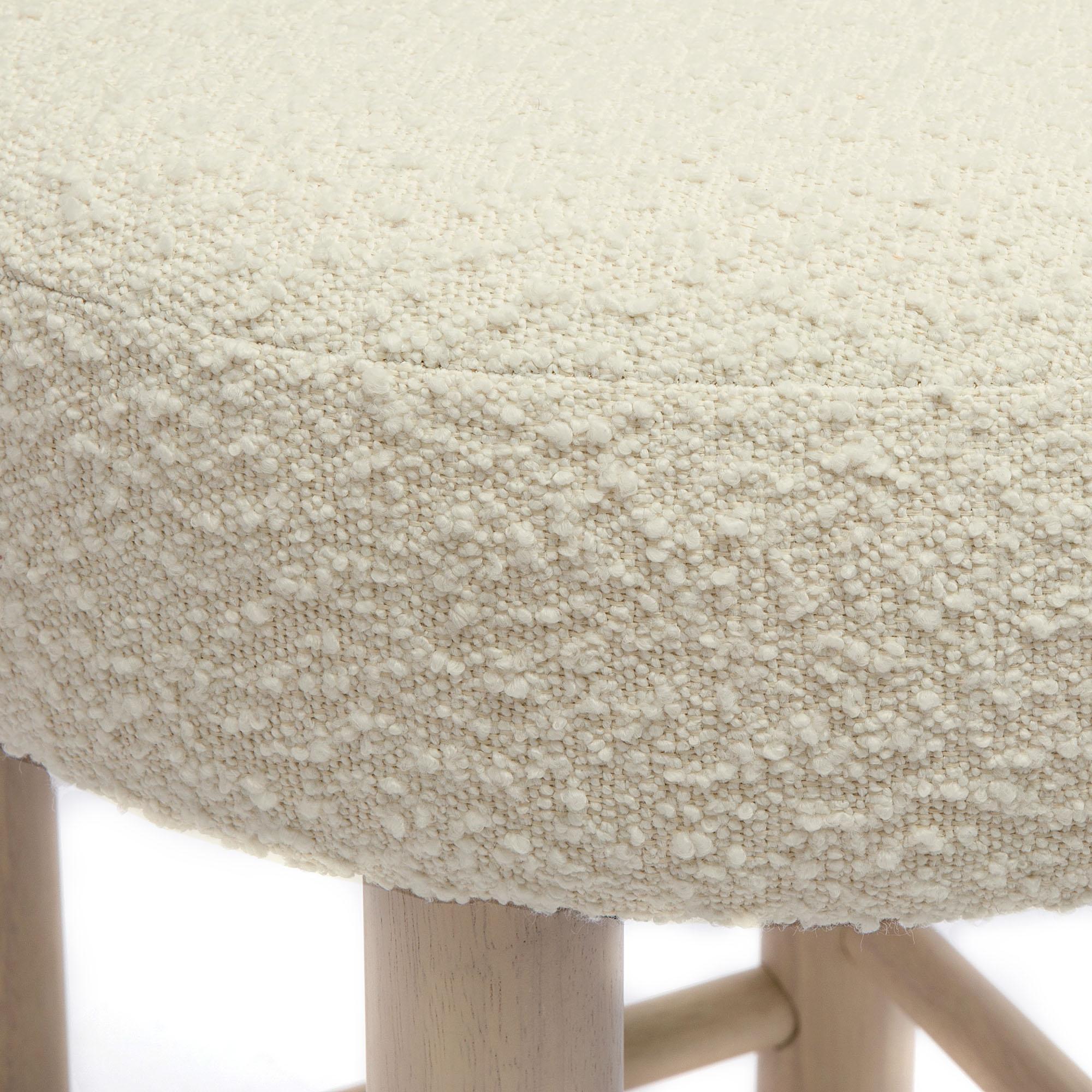 TOV Furniture Carmel Counter Height Bar Stool, Cream, large