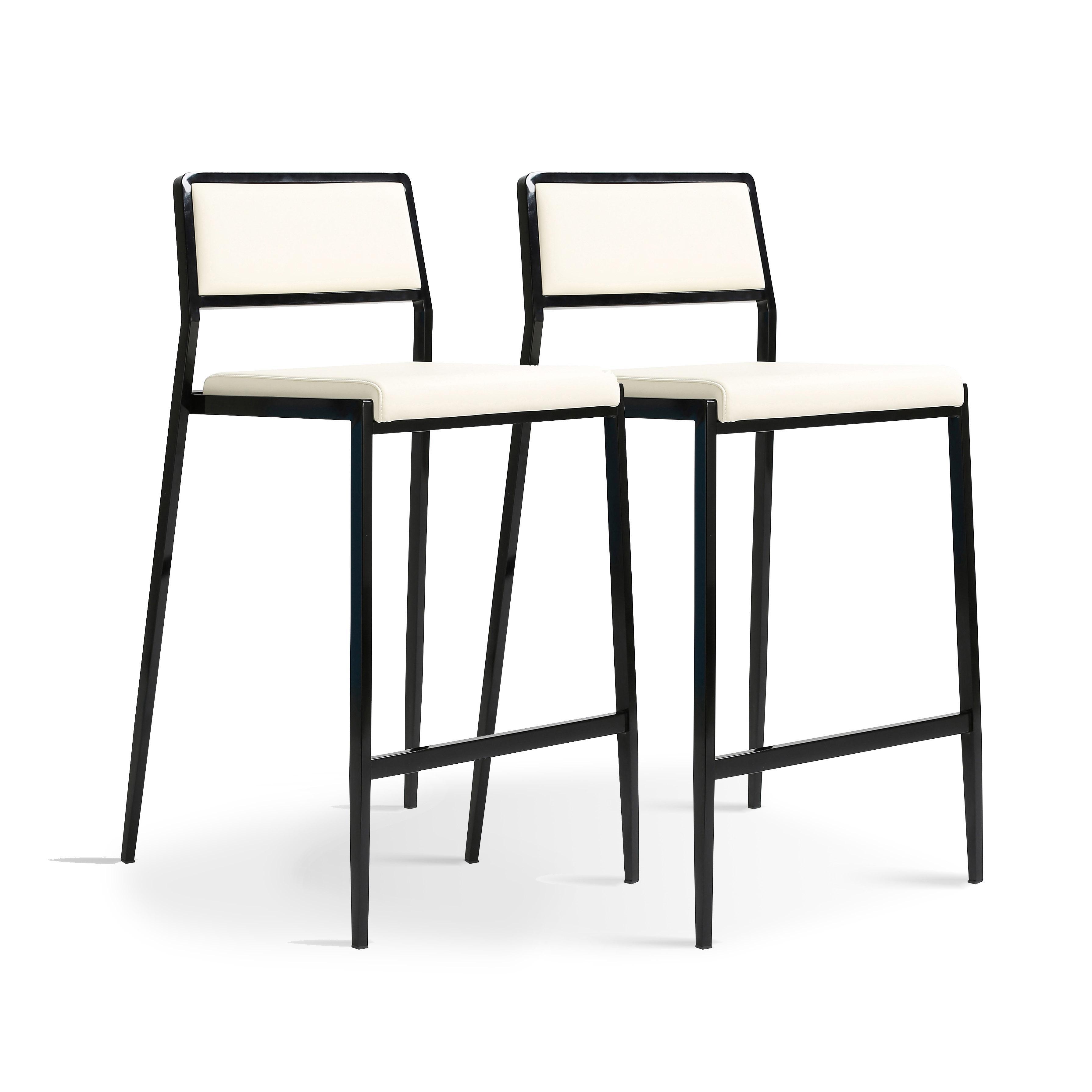 TOV Furniture Gale Counter Height Bar Stool (Set of 2), Cream, large