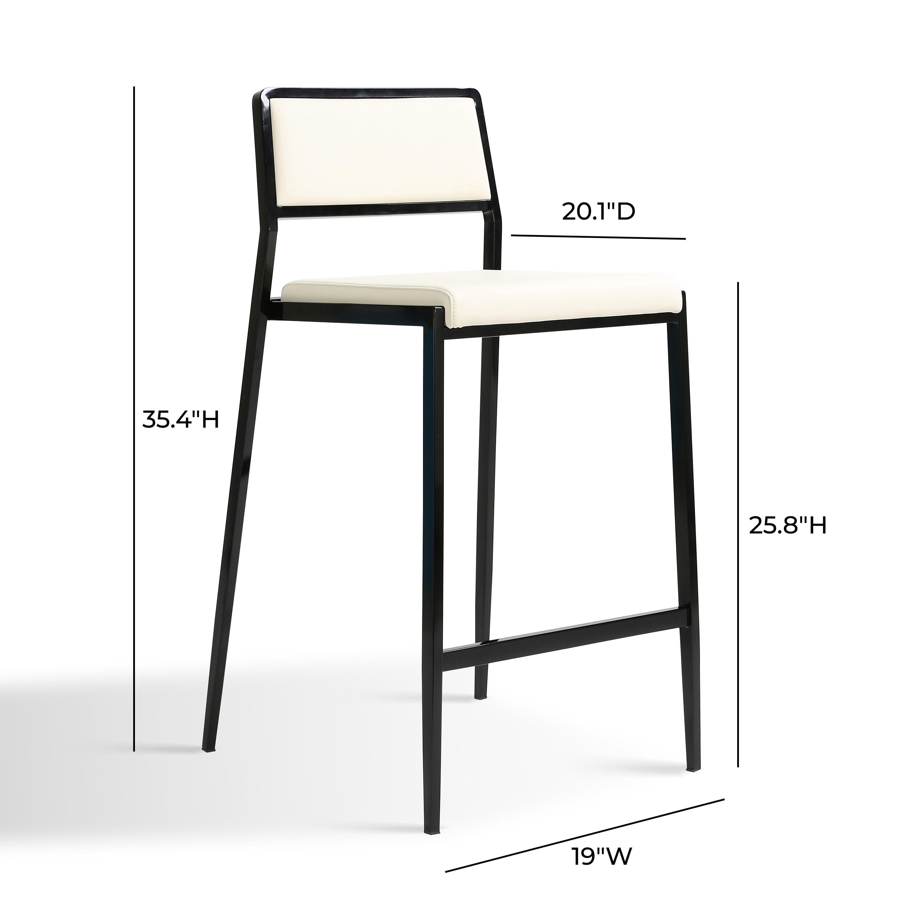 TOV Furniture Gale Counter Height Bar Stool (Set of 2), Cream, large