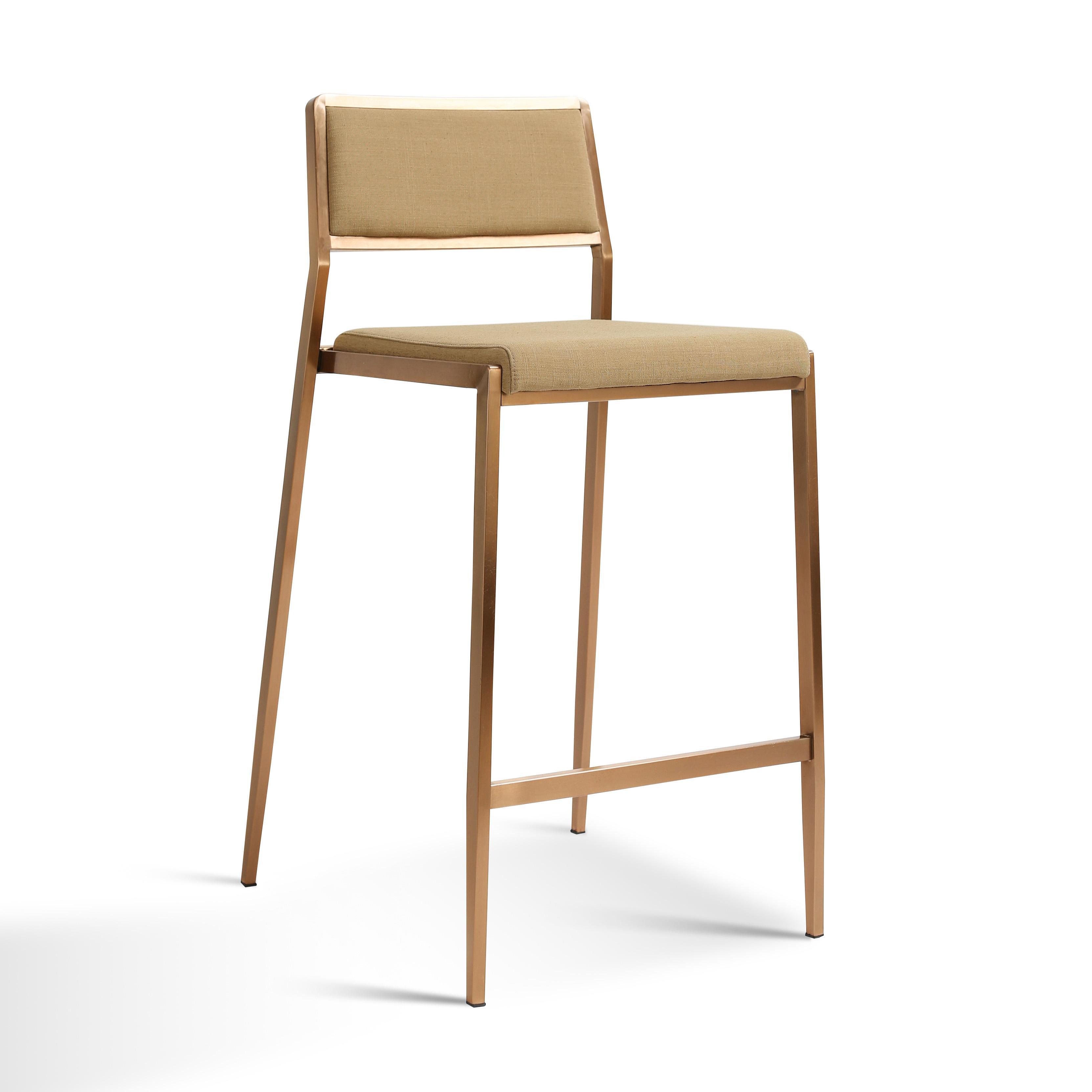TOV Furniture Gale Counter Height Bar Stool (Set of 2), Tan, large