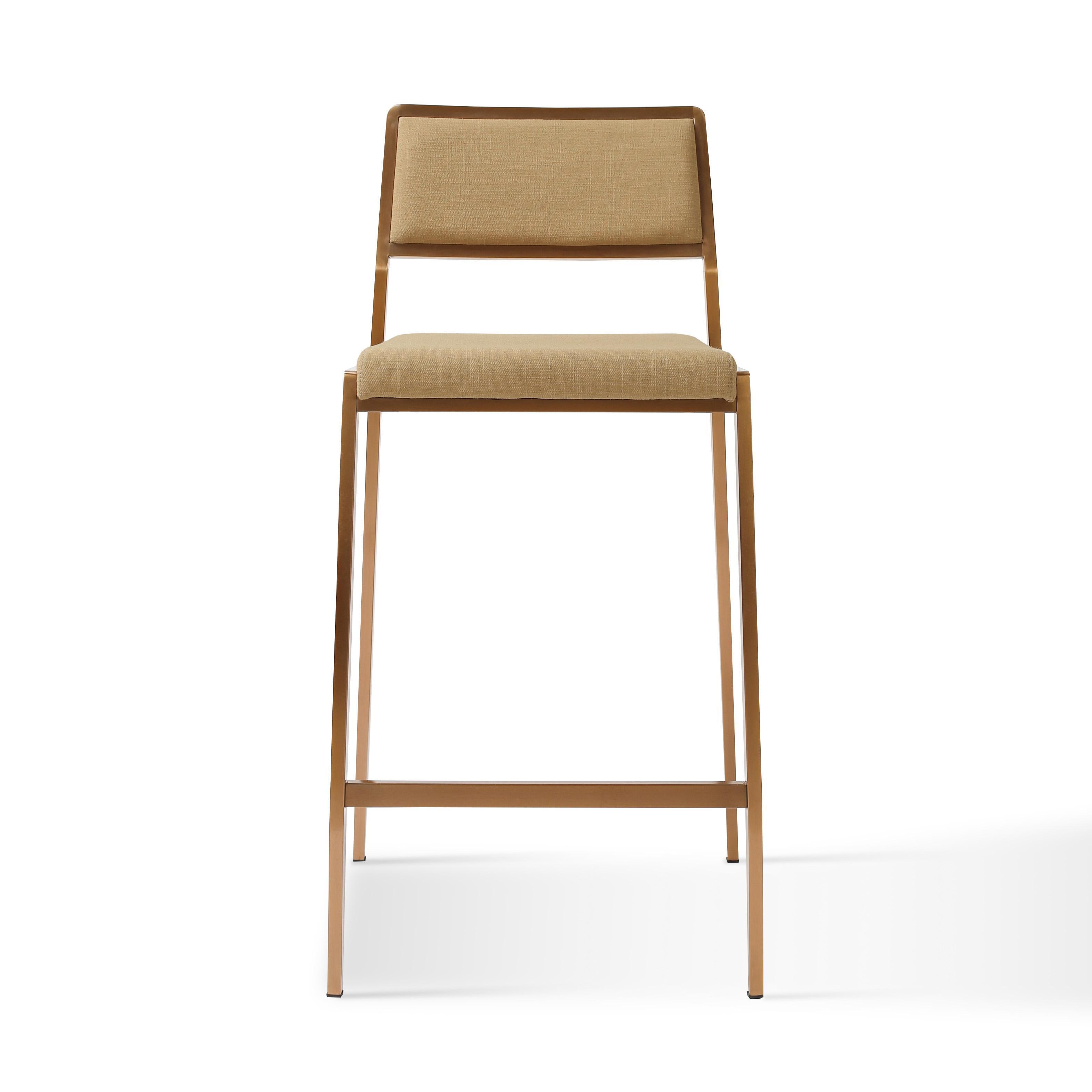 TOV Furniture Gale Counter Height Bar Stool (Set of 2), Tan, large