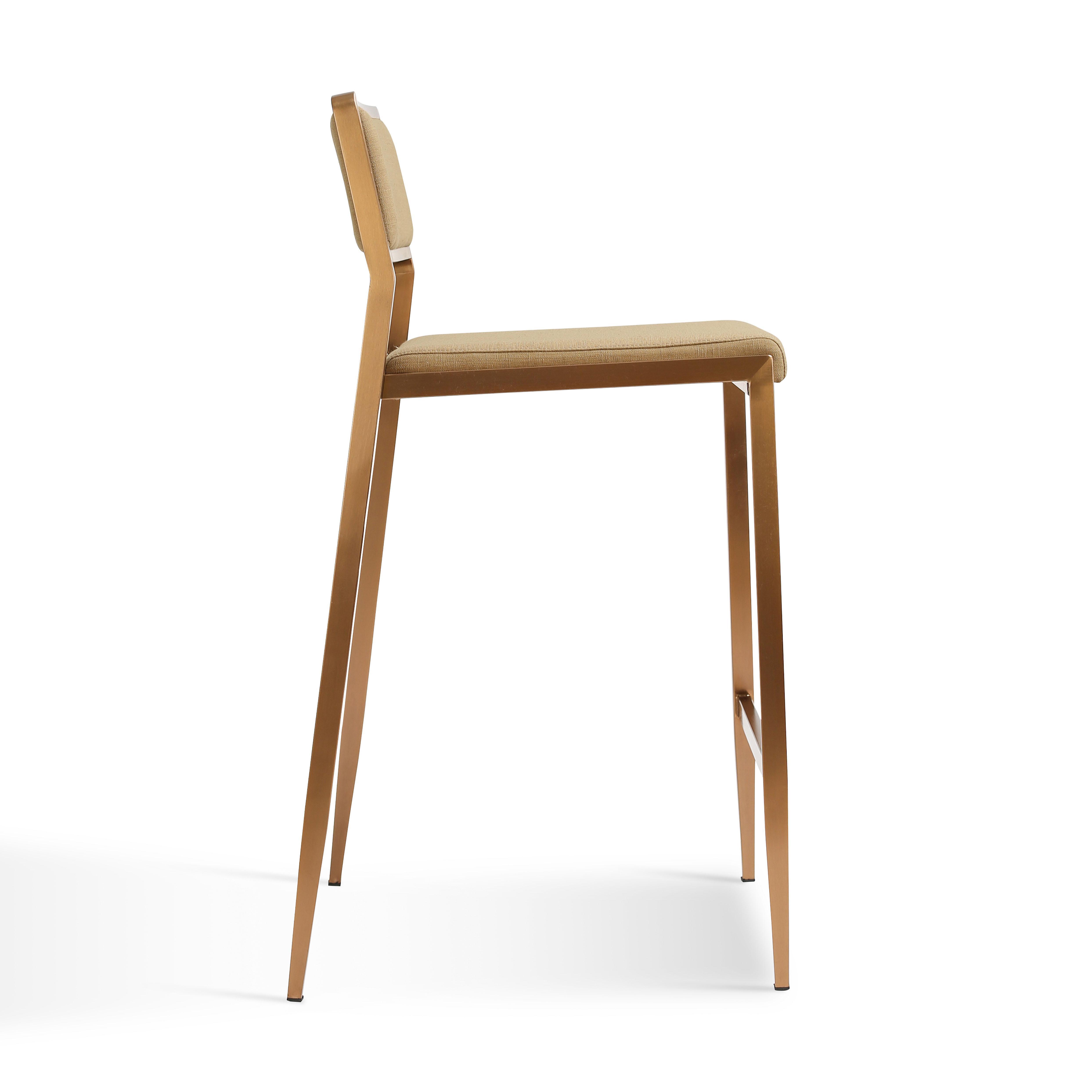 TOV Furniture Gale Counter Height Bar Stool (Set of 2), Tan, large