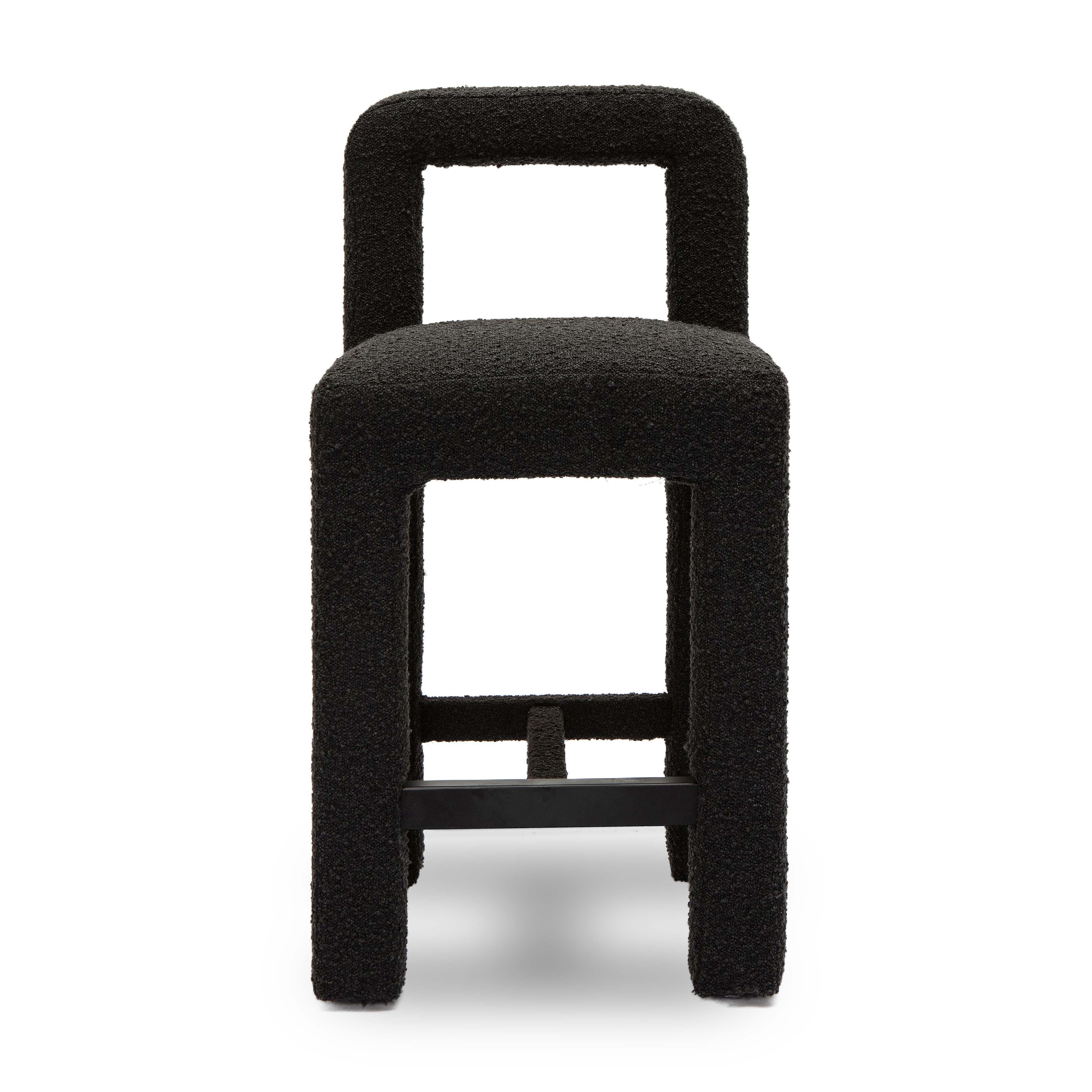 TOV Furniture Hazel Counter Height Bar Stool, Black, large