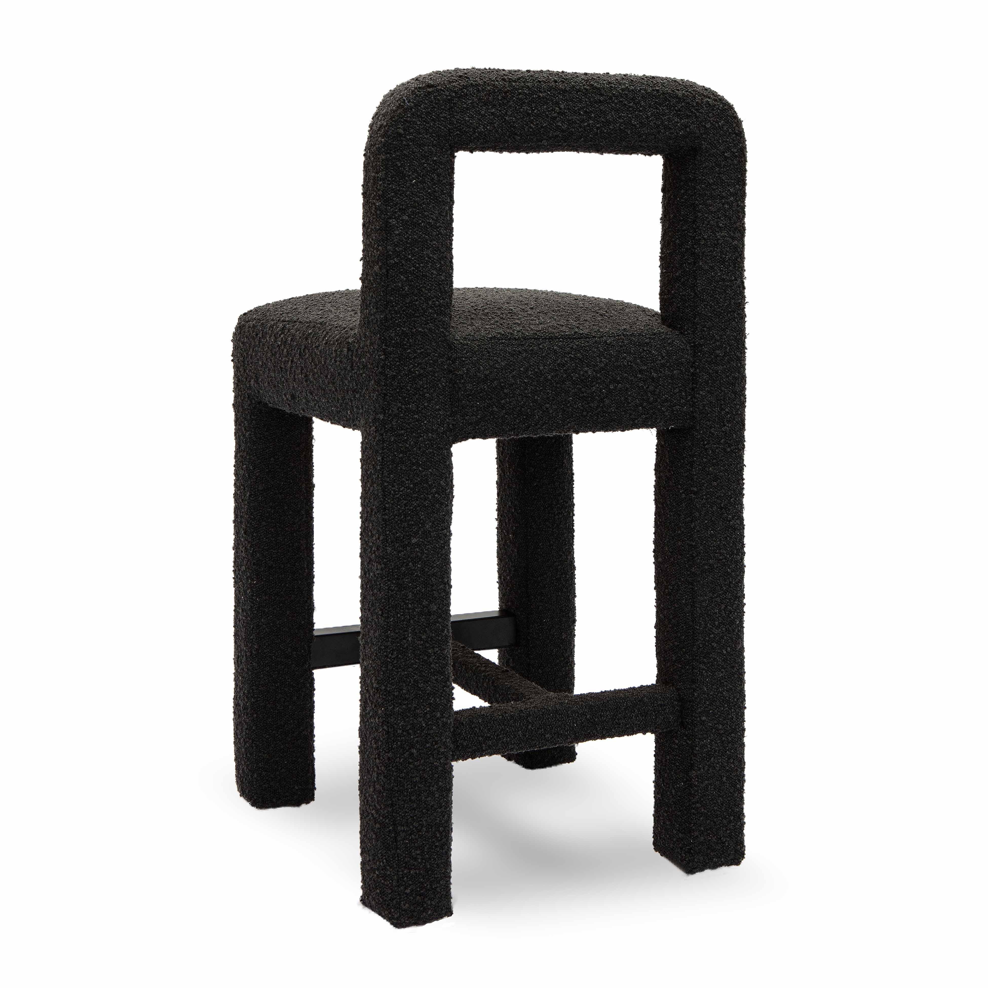 TOV Furniture Hazel Counter Height Bar Stool, Black, large