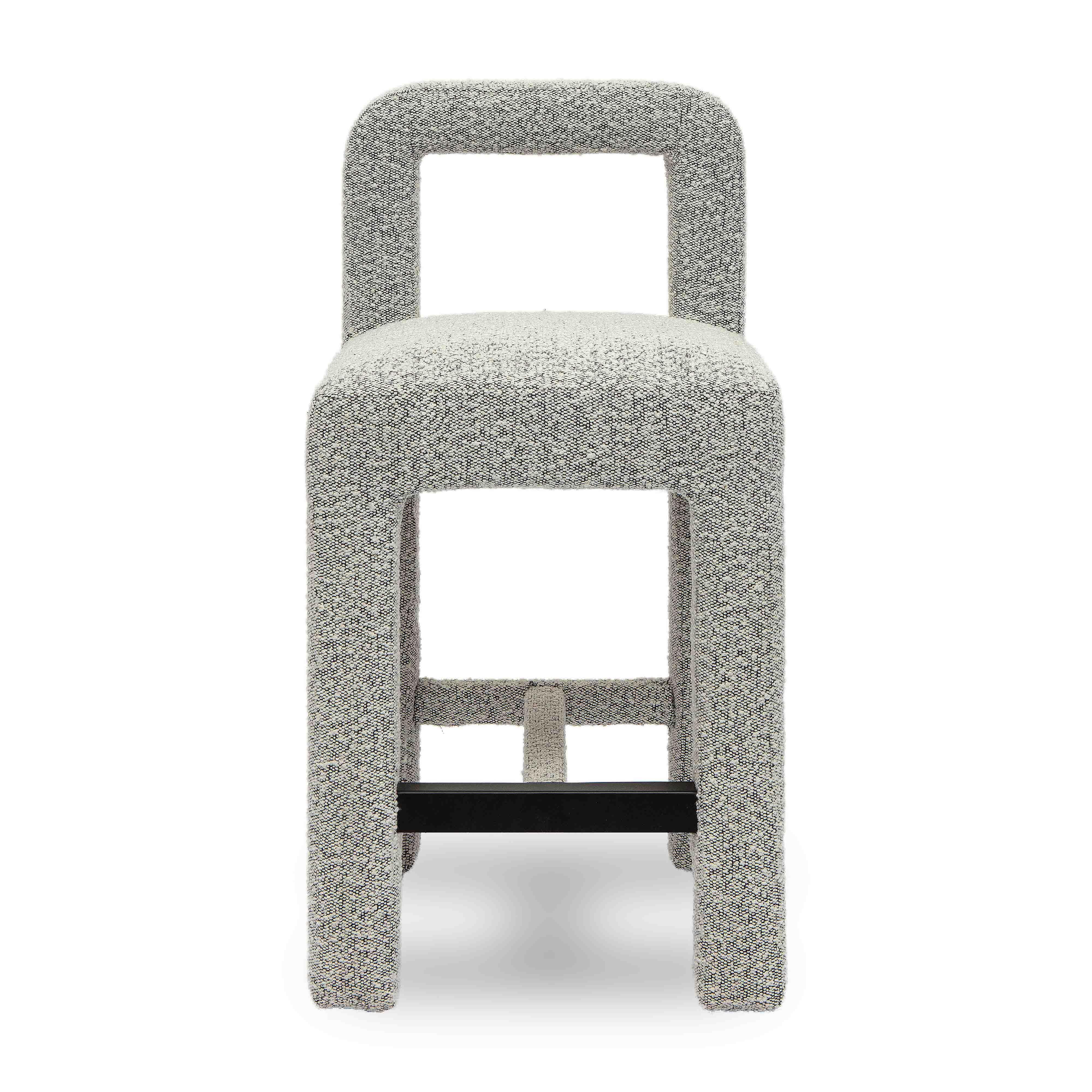 TOV Furniture Hazel Counter Height Bar Stool, Gray, large