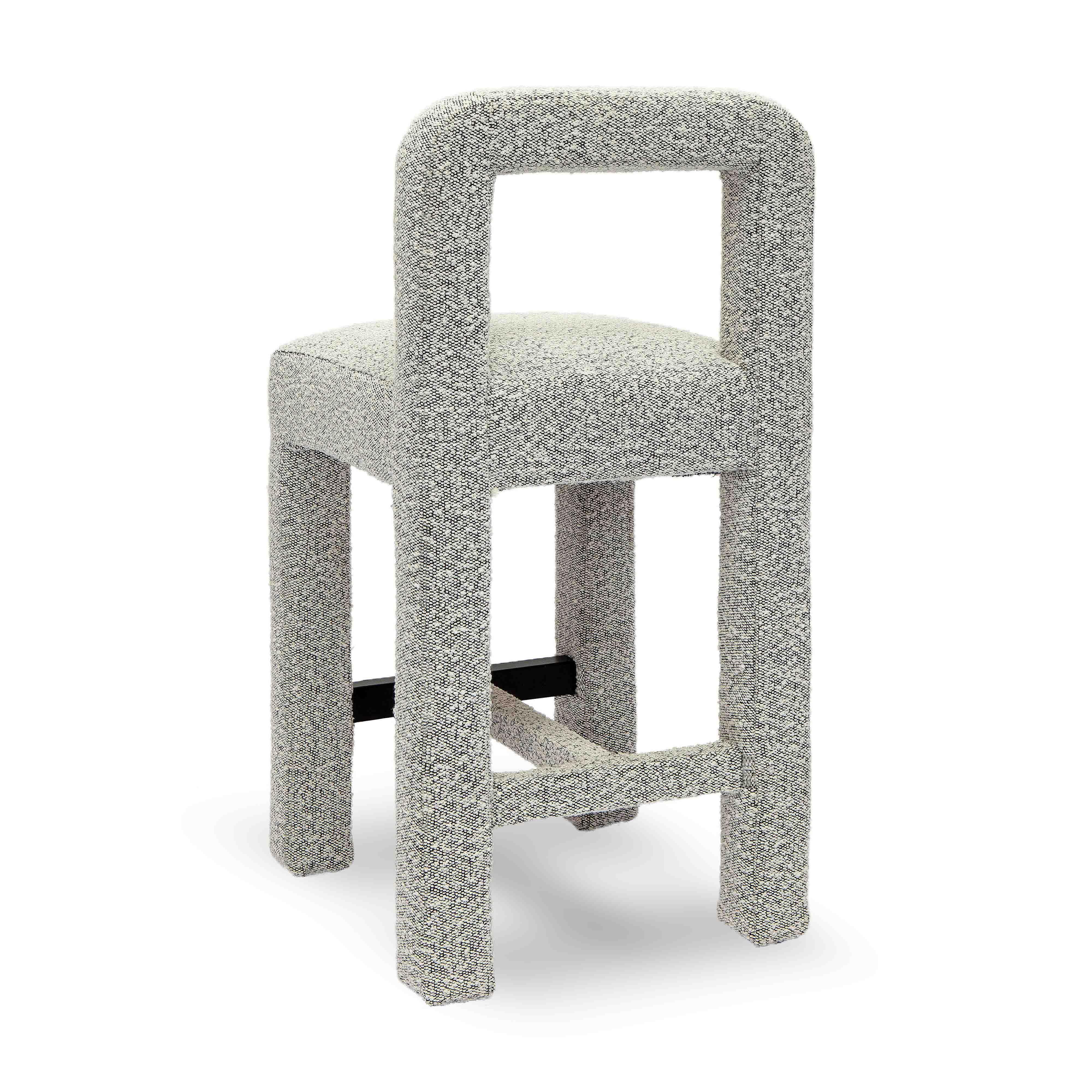 TOV Furniture Hazel Counter Height Bar Stool, Gray, large
