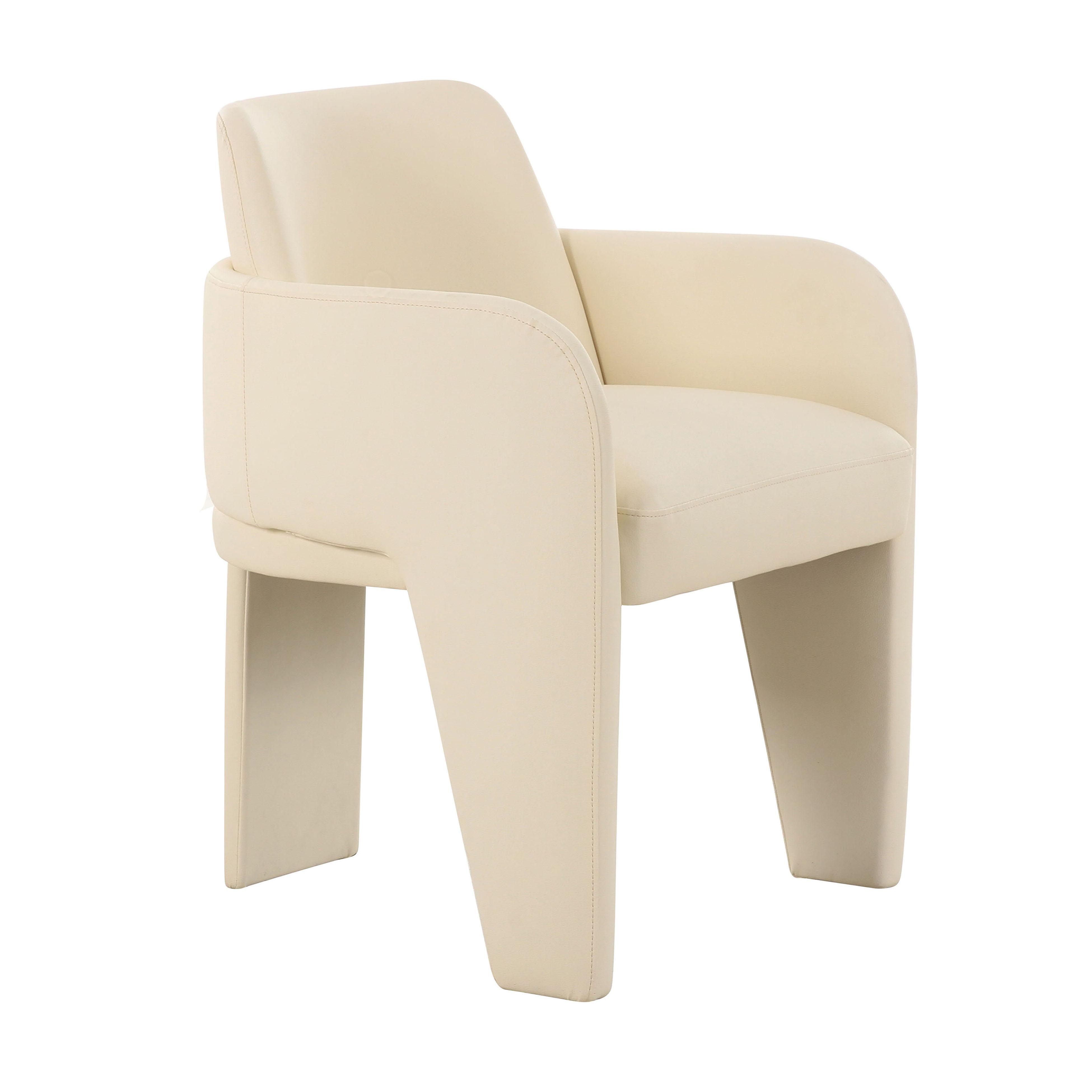 TOV Furniture Leo Dining Chair, Cream, large
