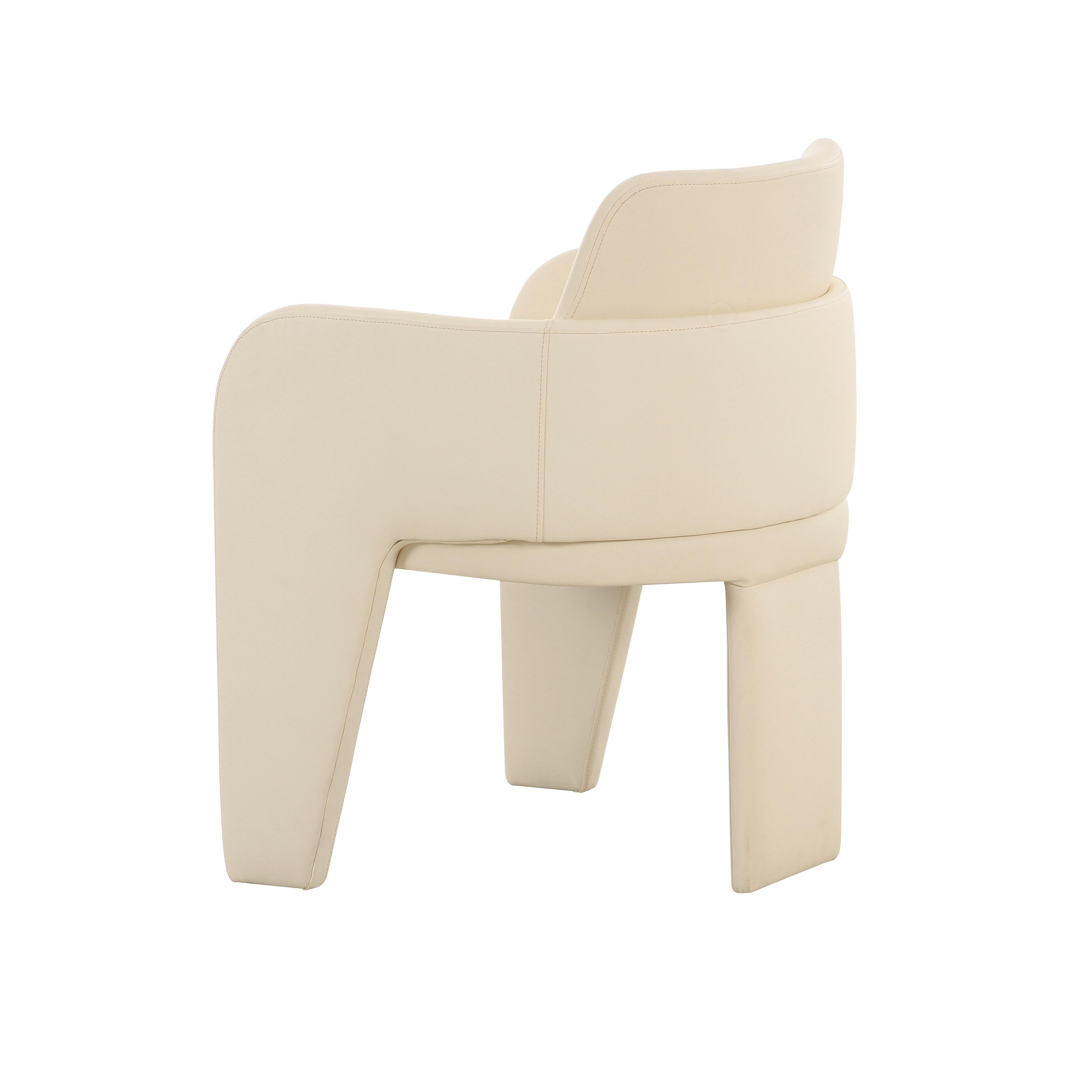 TOV Furniture Leo Dining Chair, Cream, large