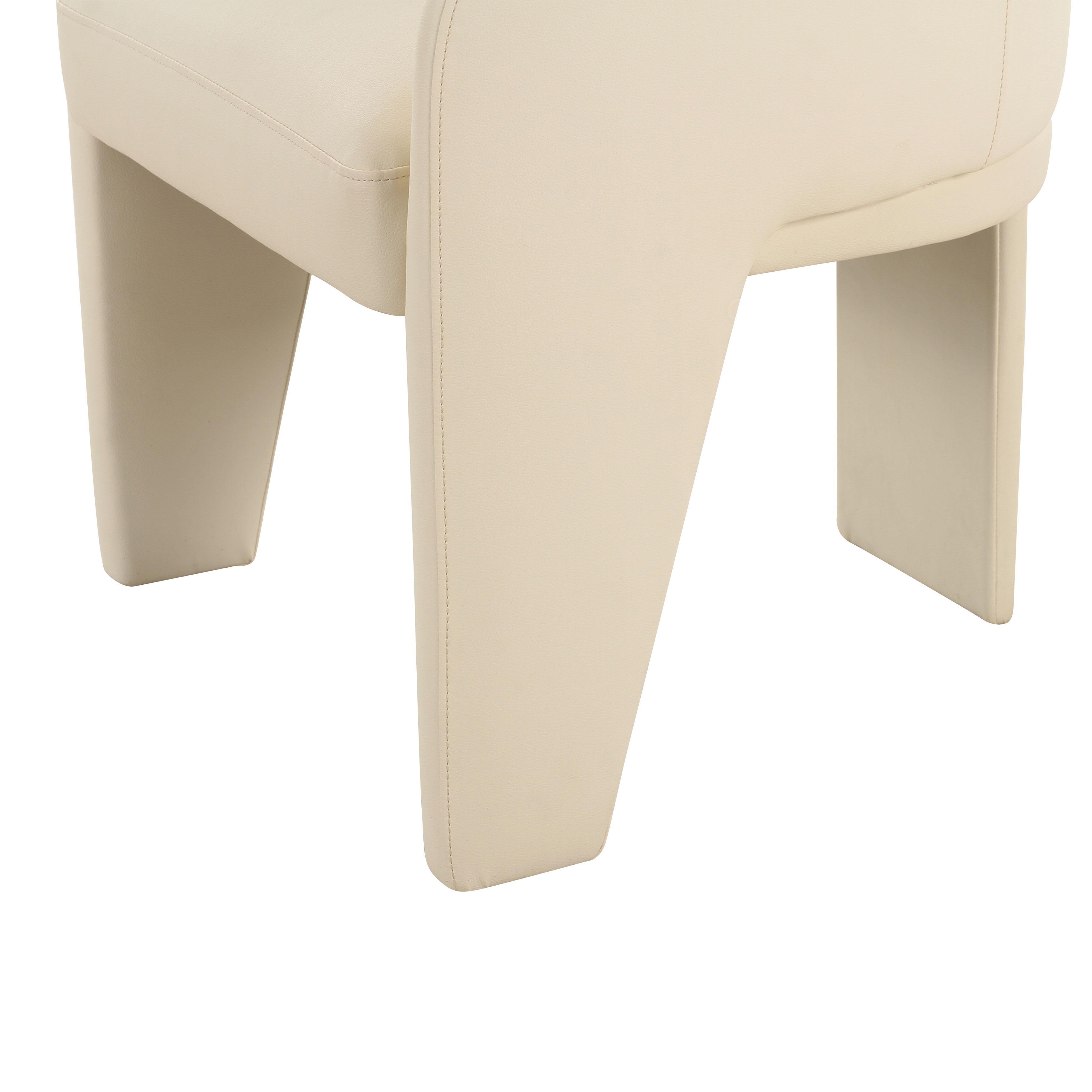 TOV Furniture Leo Dining Chair, Cream, large