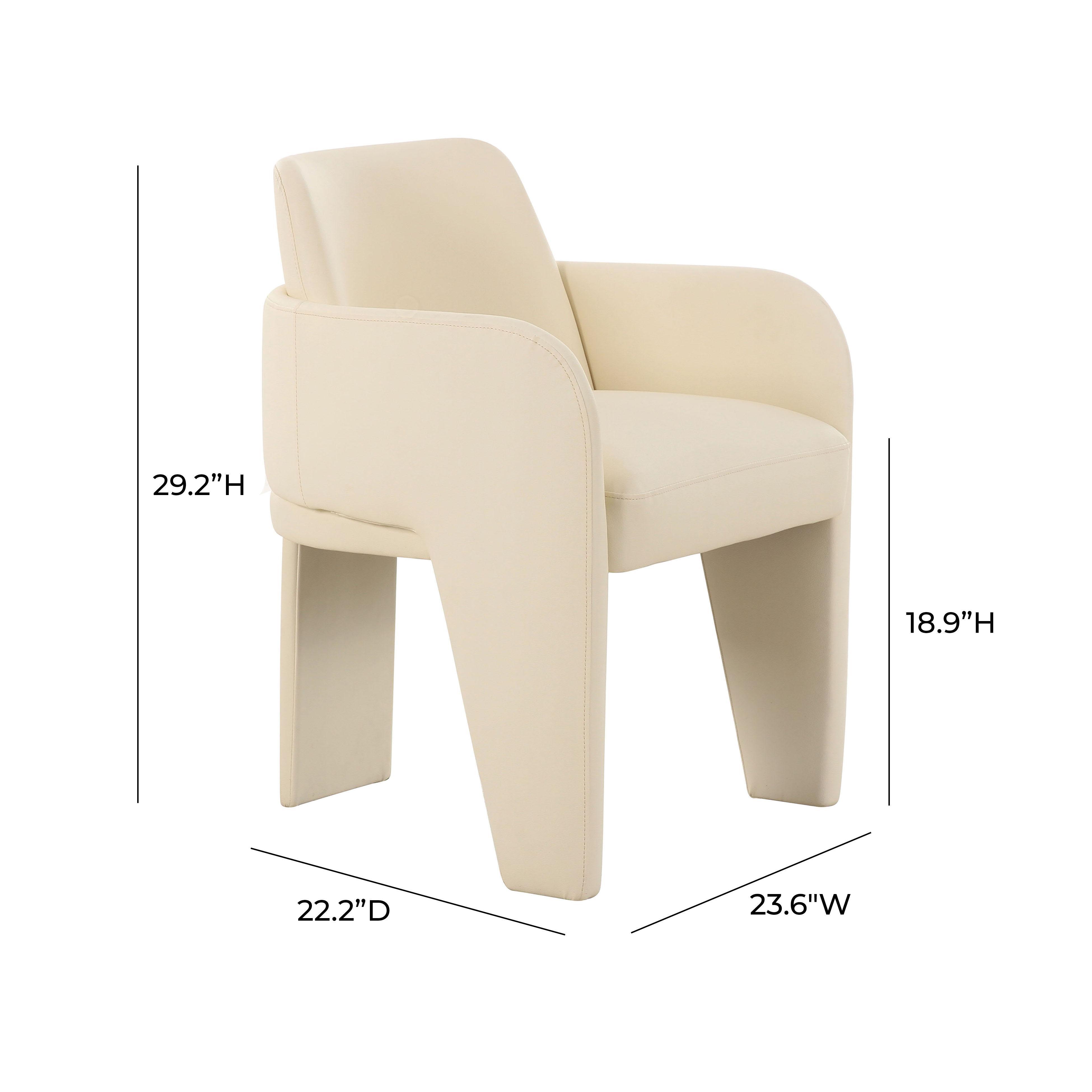 TOV Furniture Leo Dining Chair, Cream, large