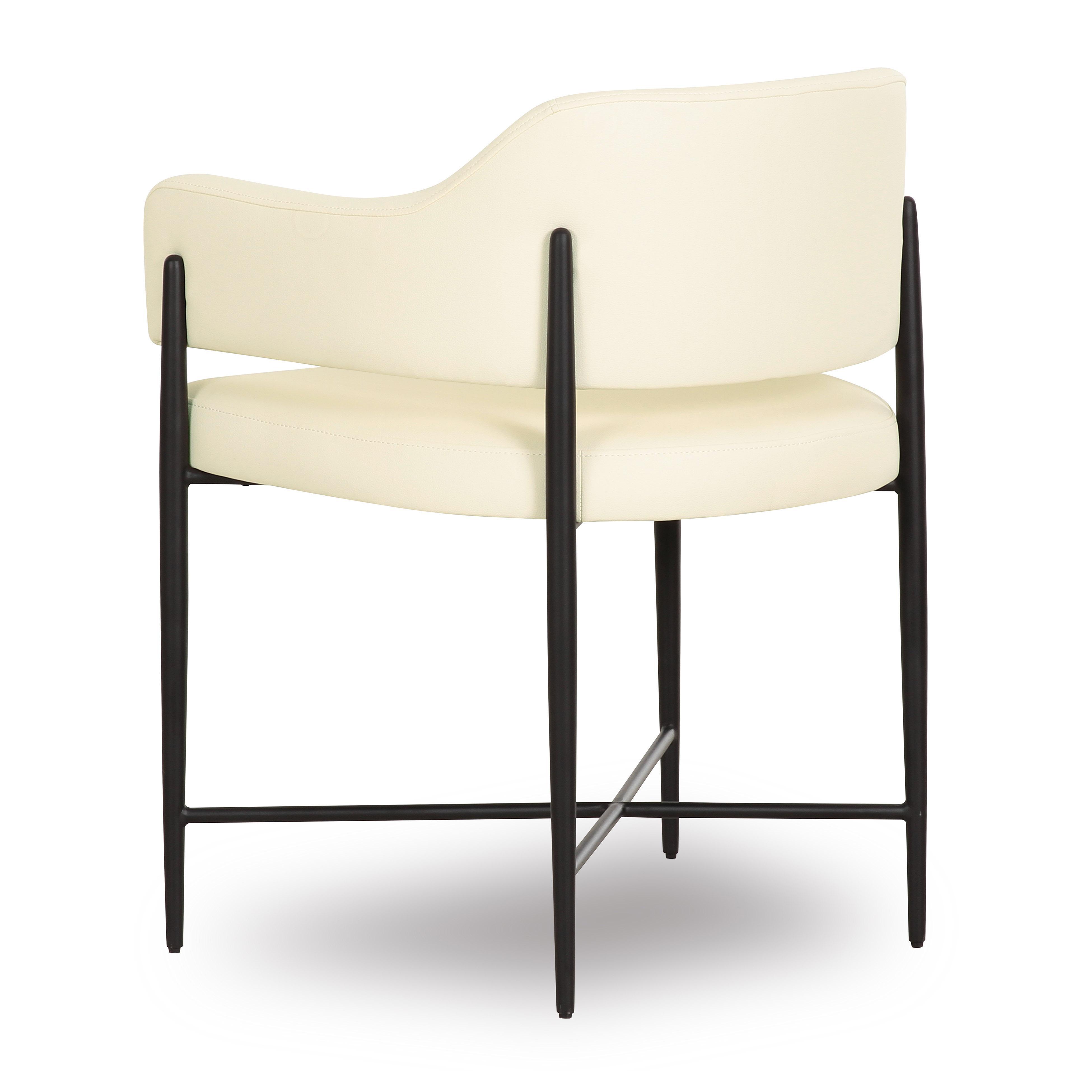 TOV Furniture Sezanne Dining Chair, Leather Cream, large