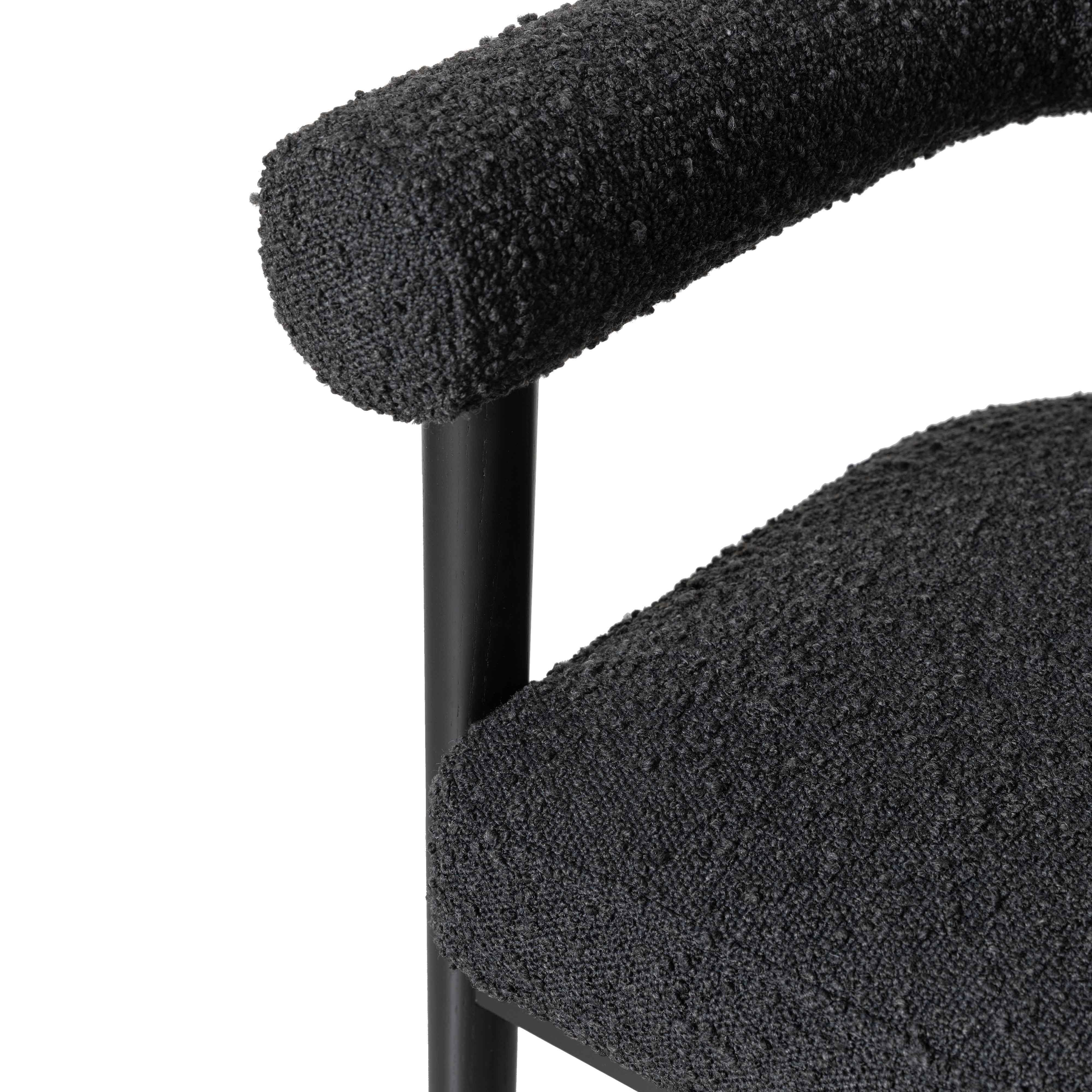 TOV Furniture Spara Counter Height Bar Stool, Black, large