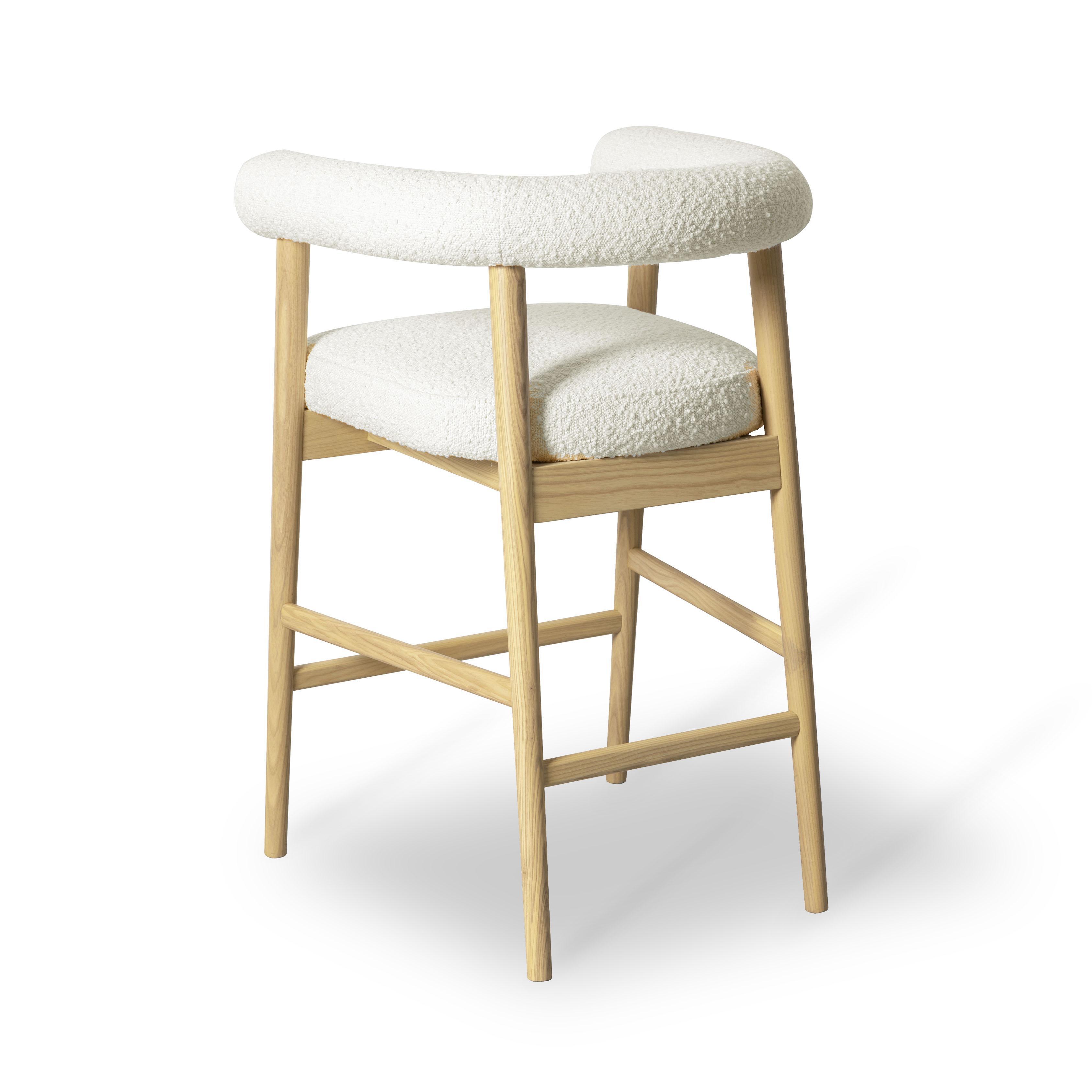 TOV Furniture Spara Counter Height Bar Stool, Cream, large