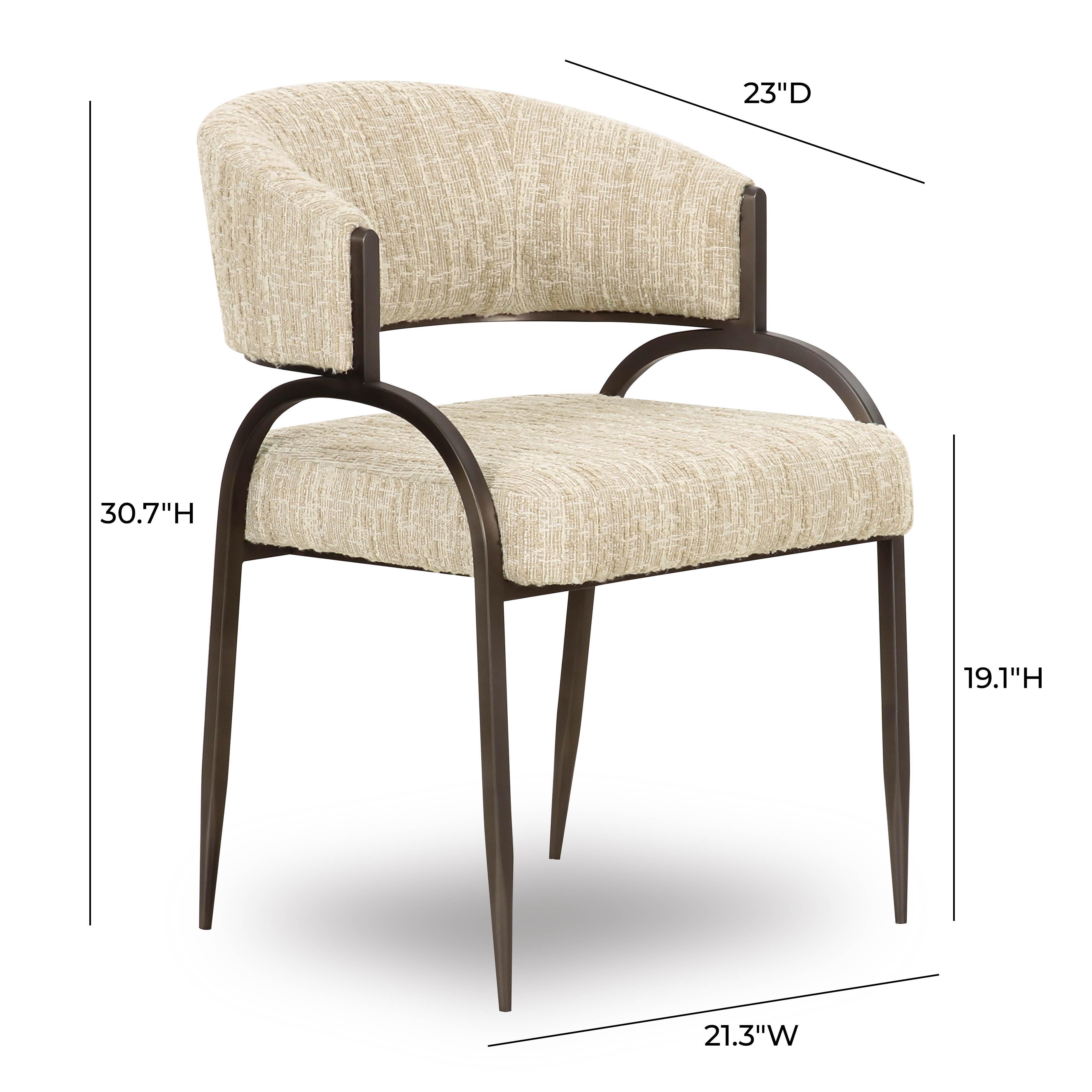 TOV Furniture Tatum Dining Chair, Cream, large