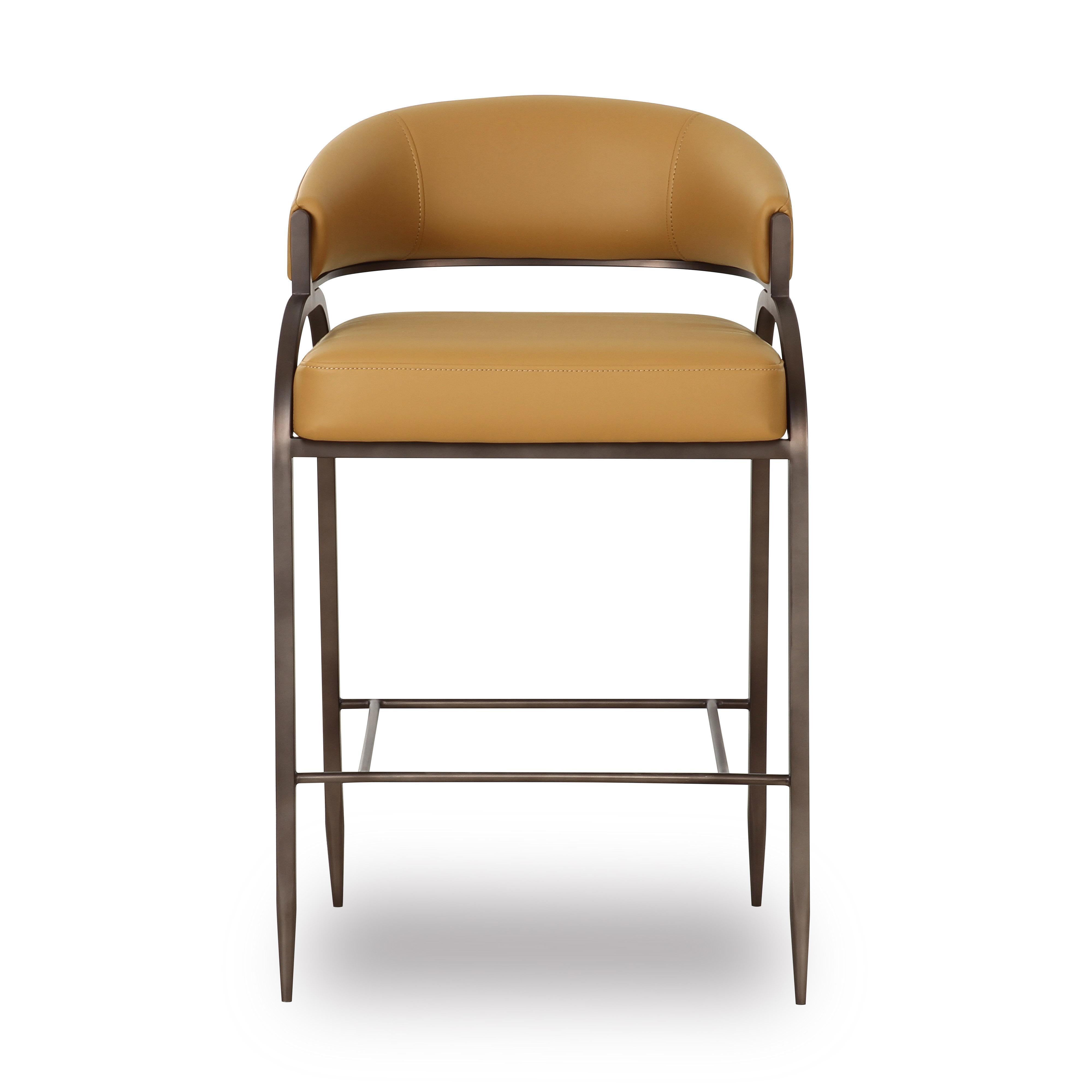 TOV Furniture Tatum Counter Height Bar Stool, Tan, large