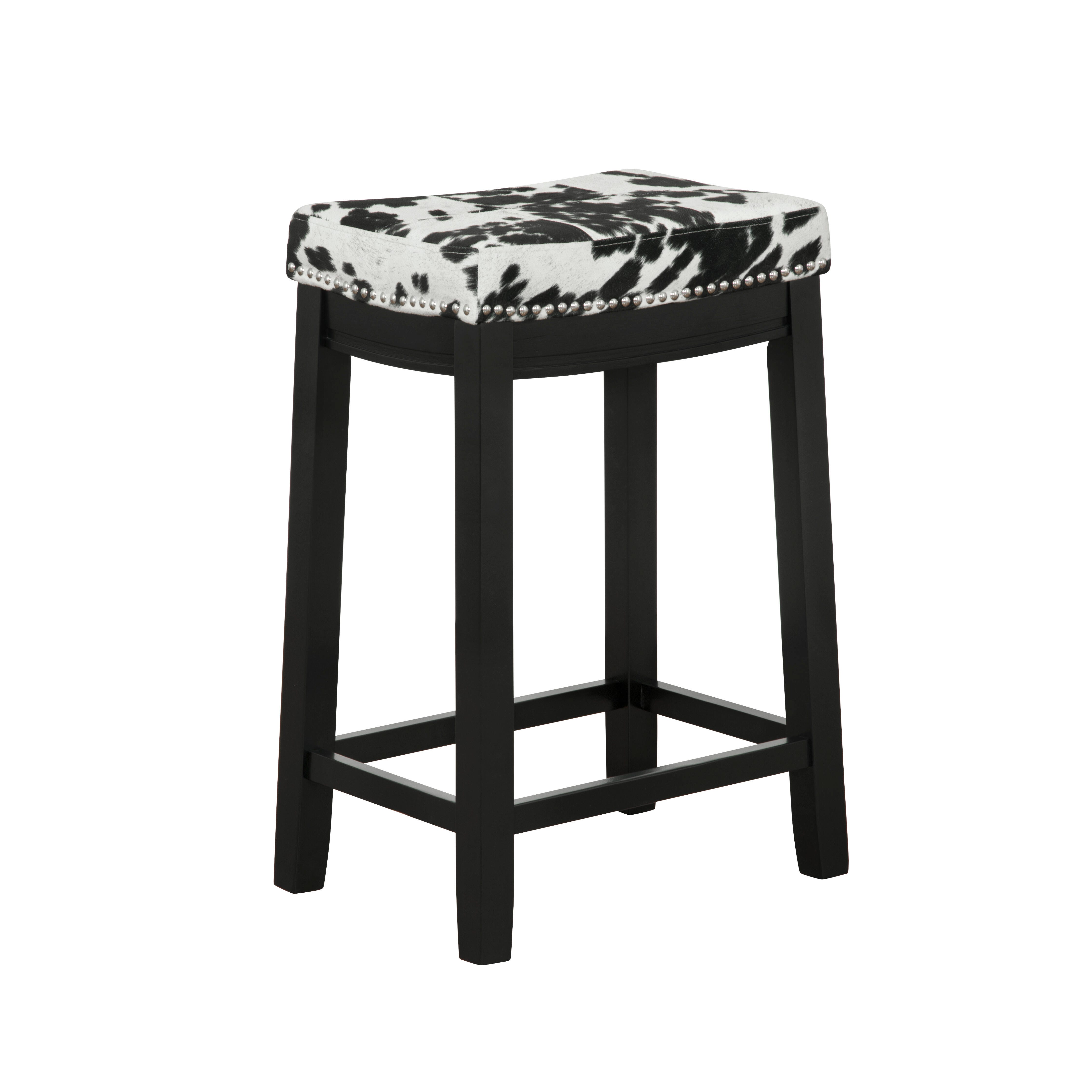 Linon Claridge Counter Height Bar Stool, Black, large