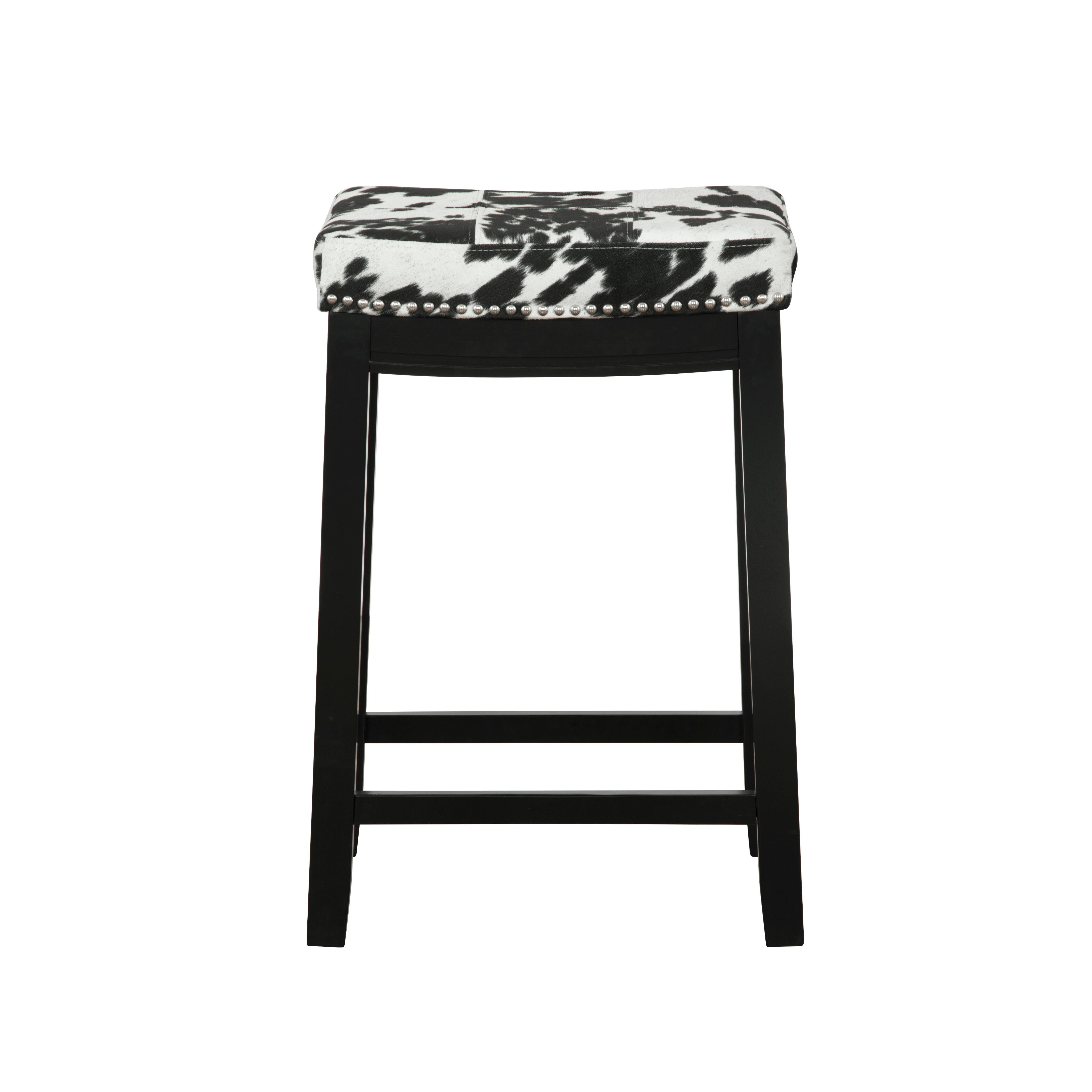 Linon Claridge Counter Height Bar Stool, Black, large