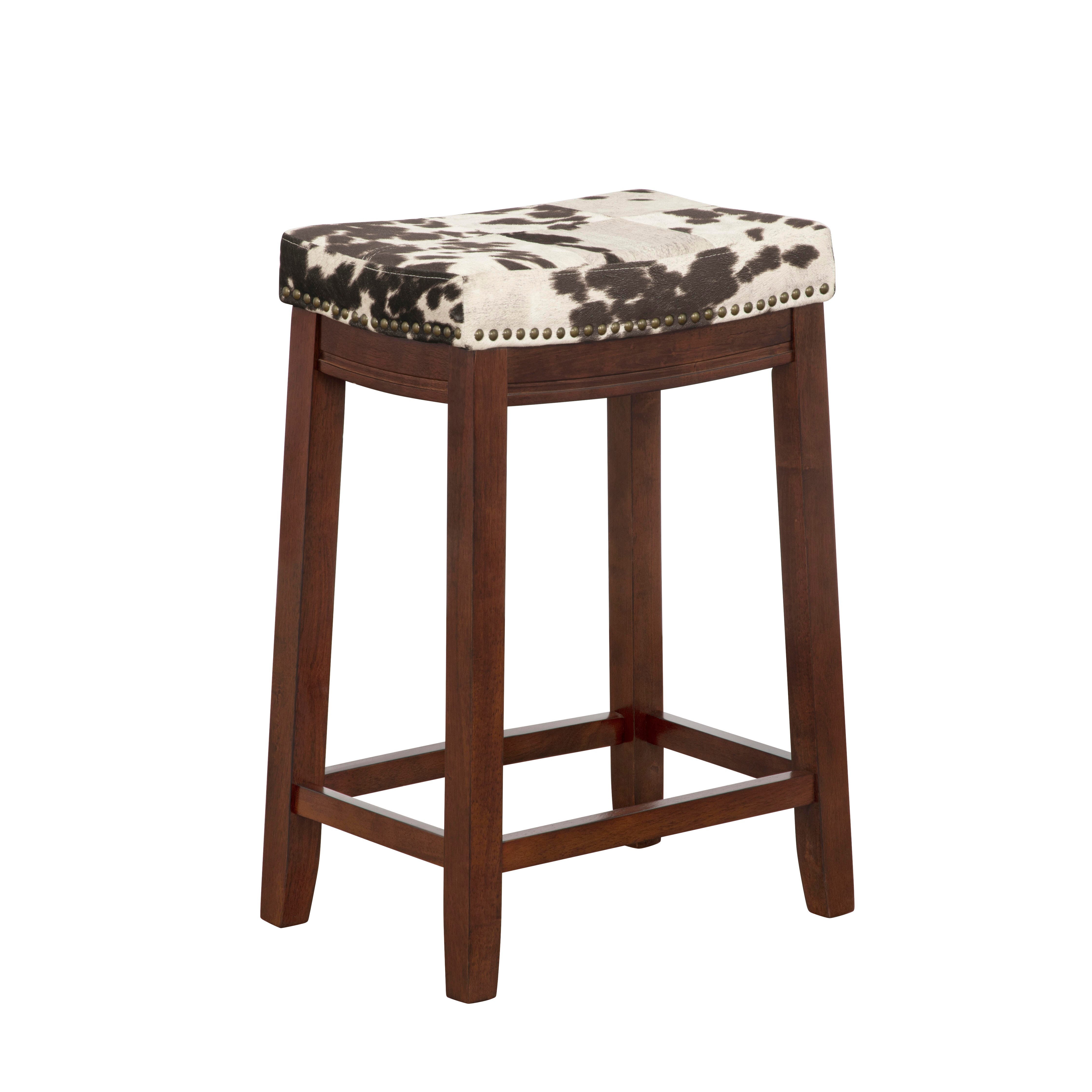 Linon Claridge Counter Height Bar Stool, Brown, large