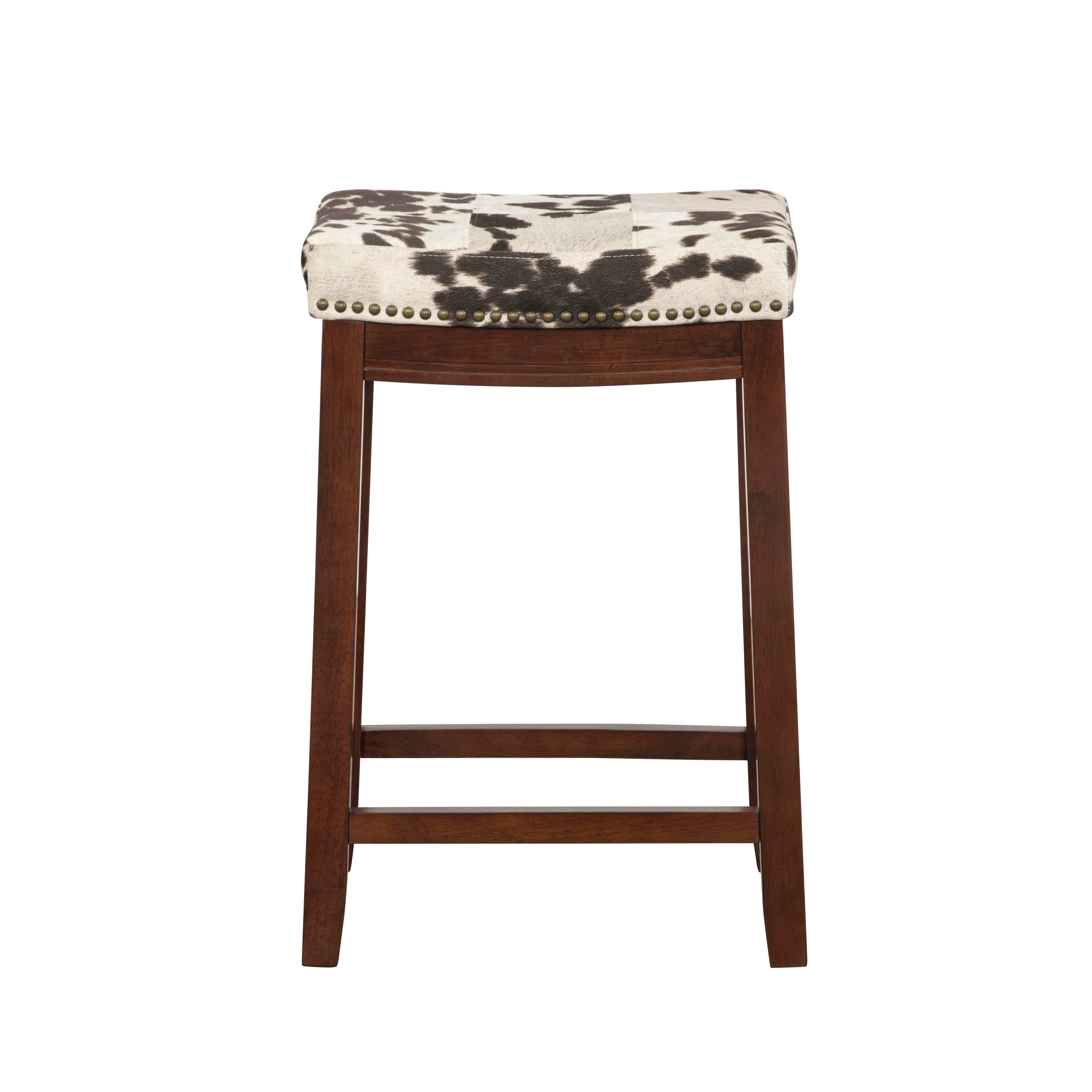 Linon Claridge Counter Height Bar Stool, Brown, large