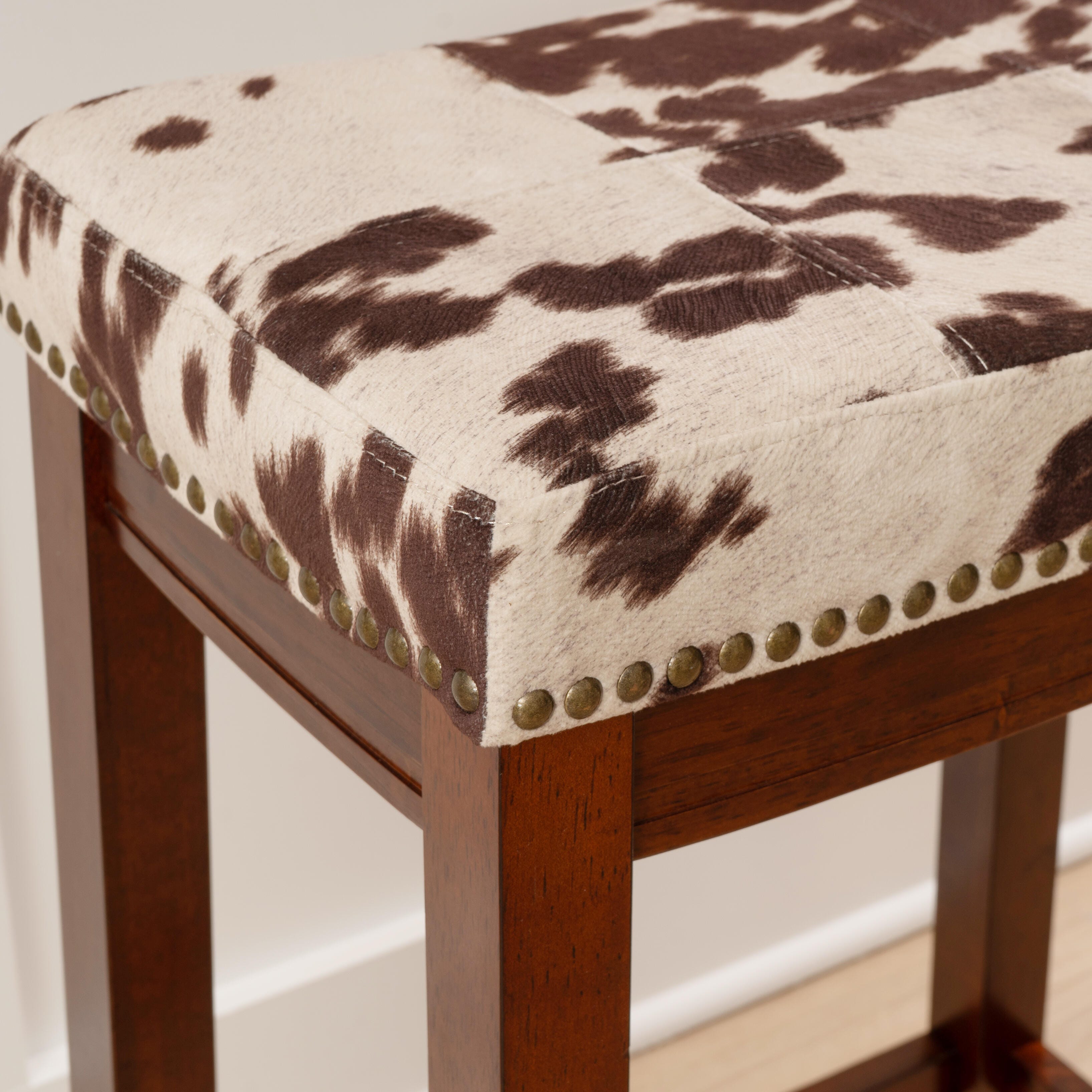 Linon Claridge Counter Height Bar Stool, Brown, large